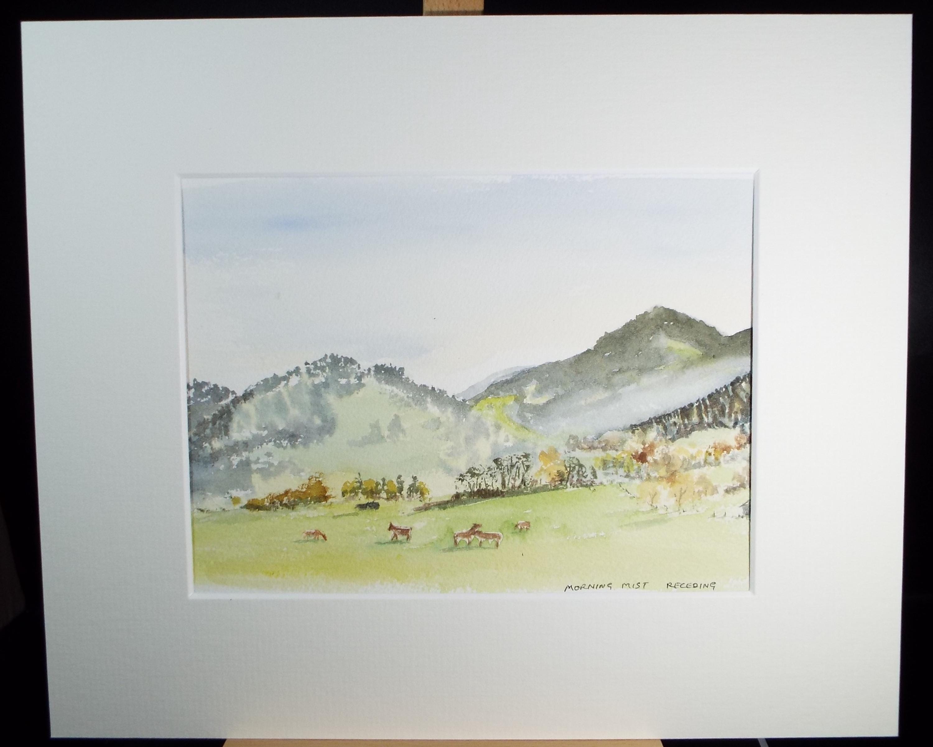 Original Watercolour, 'Morning Mist Receeding', 1990's, Unknown artist