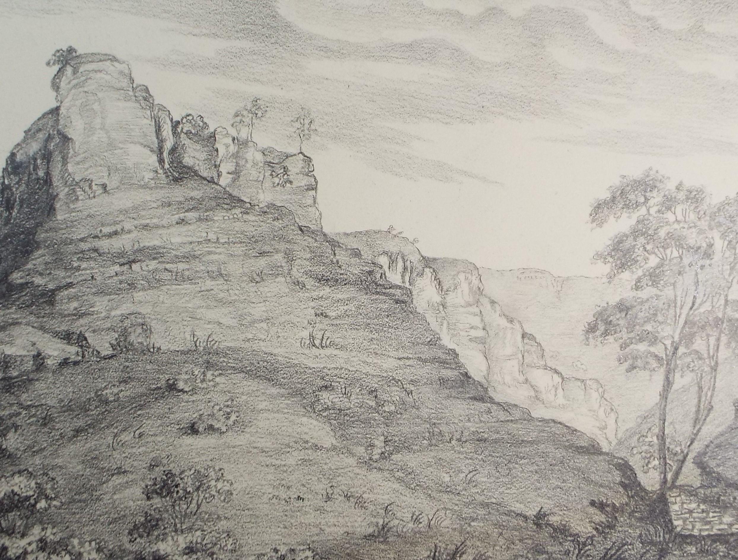 Original Pencil Drawing, 'Middleton Dale', Dated 1820, artist unknown