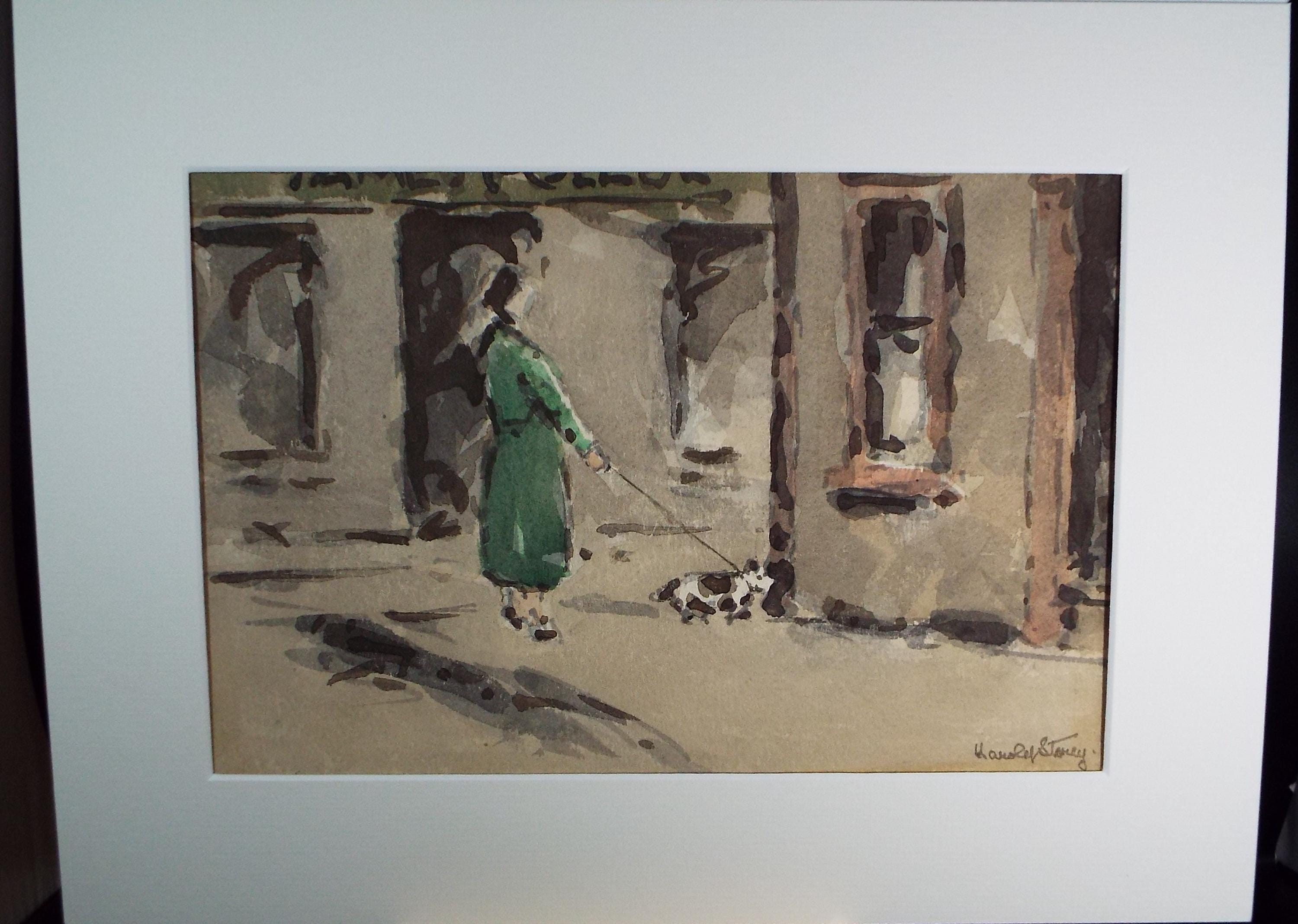 Original Watercolour ,'Just a Minute', Harold Storey (1888-1965), Dated 1959