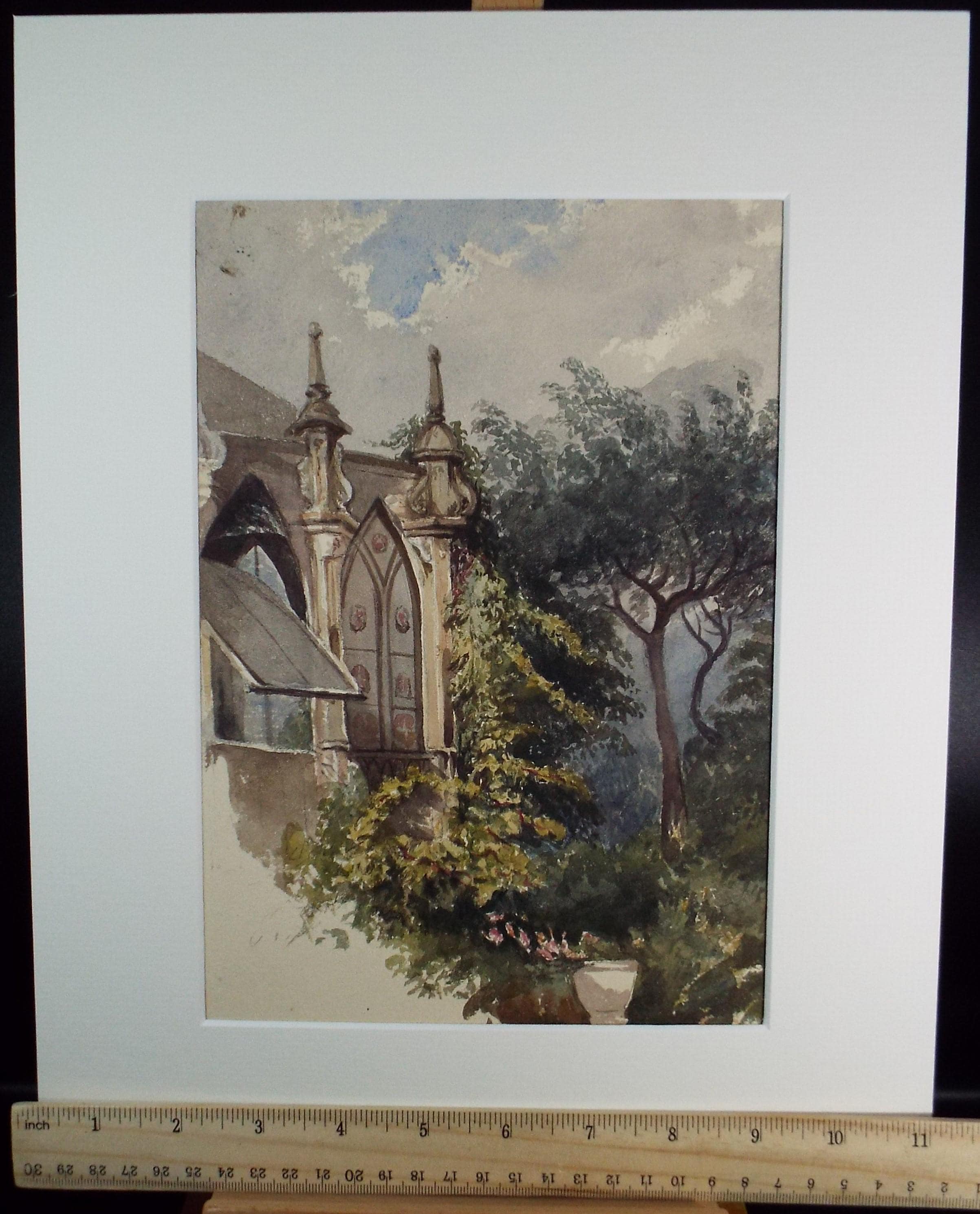 Original Watercolour, 'Architectural Study', Late 19th Century, Artist Unknown