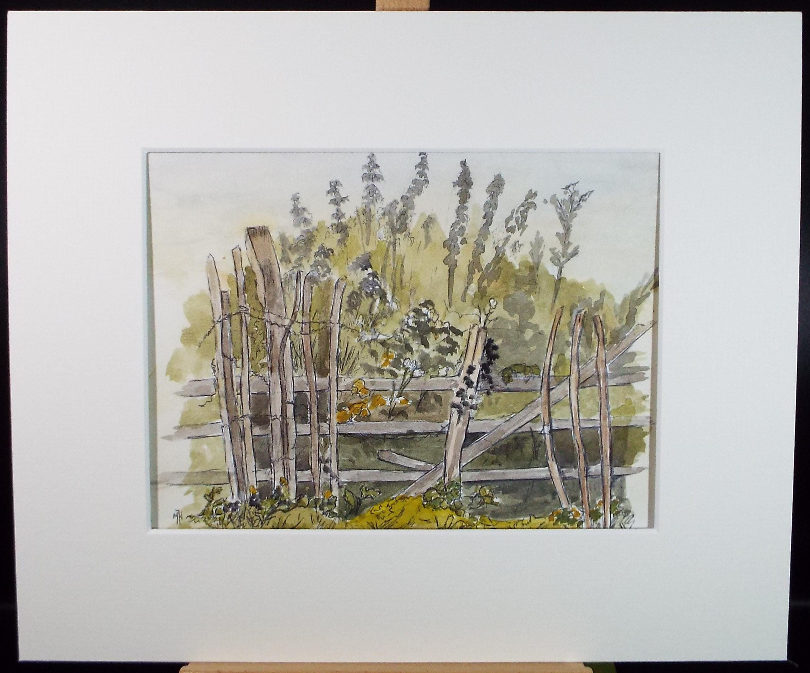 Original Watercolour, 'Sandpit Marshes', dated 1982, Marie W Hiorns