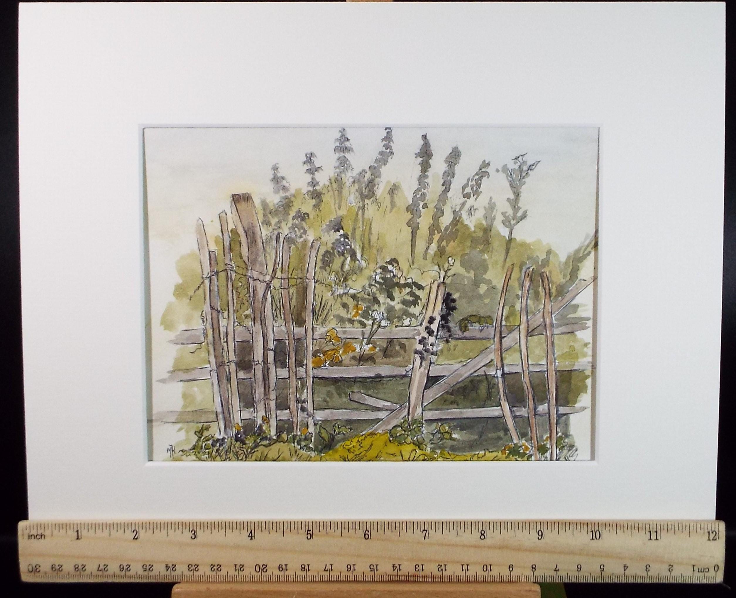 Original Watercolour, 'Sandpit Marshes', dated 1982, Marie W Hiorns