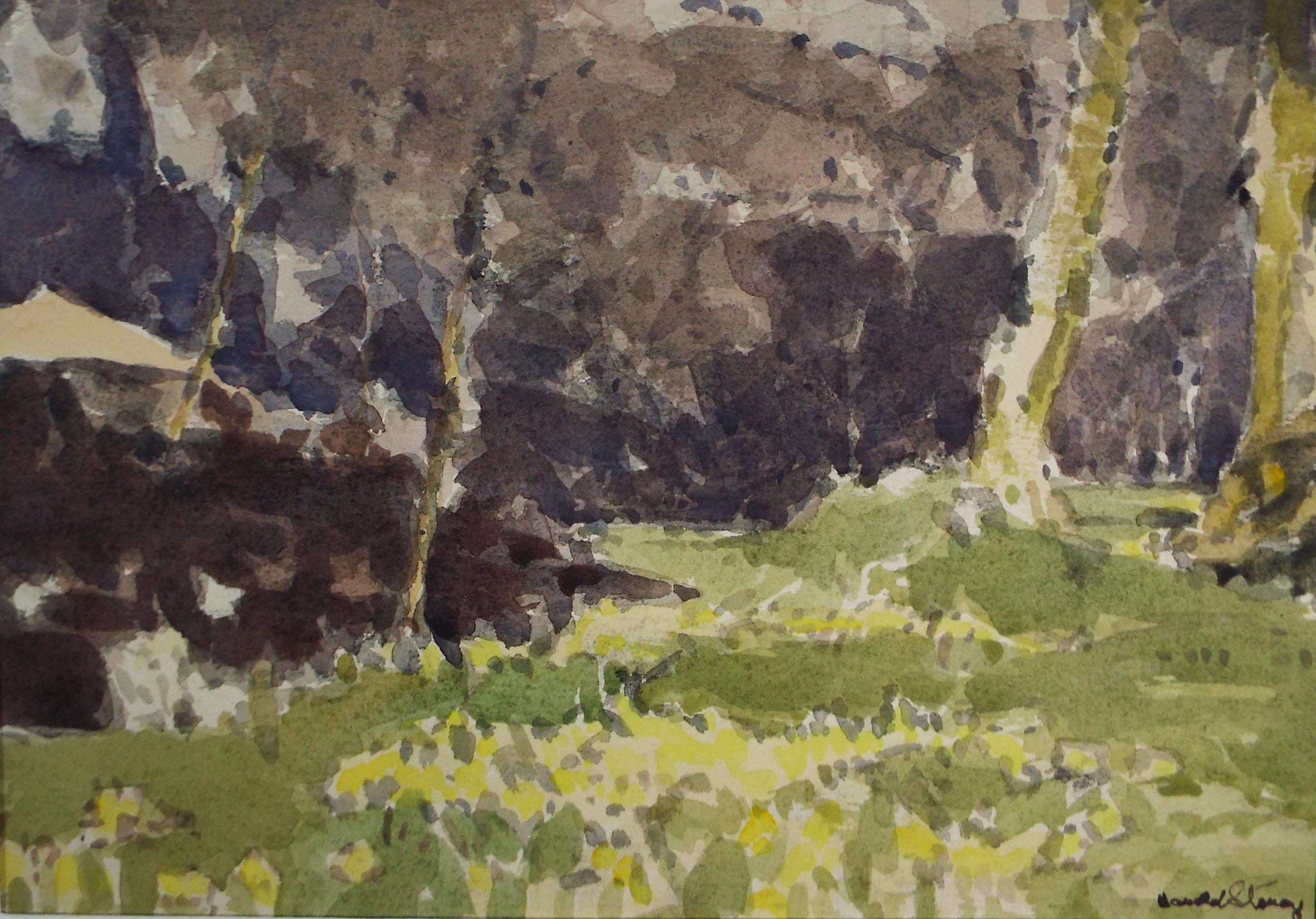 Original Watercolour ,'Daffodil time, Glasgow', Harold Storey (1888-1965), Circa 1950's