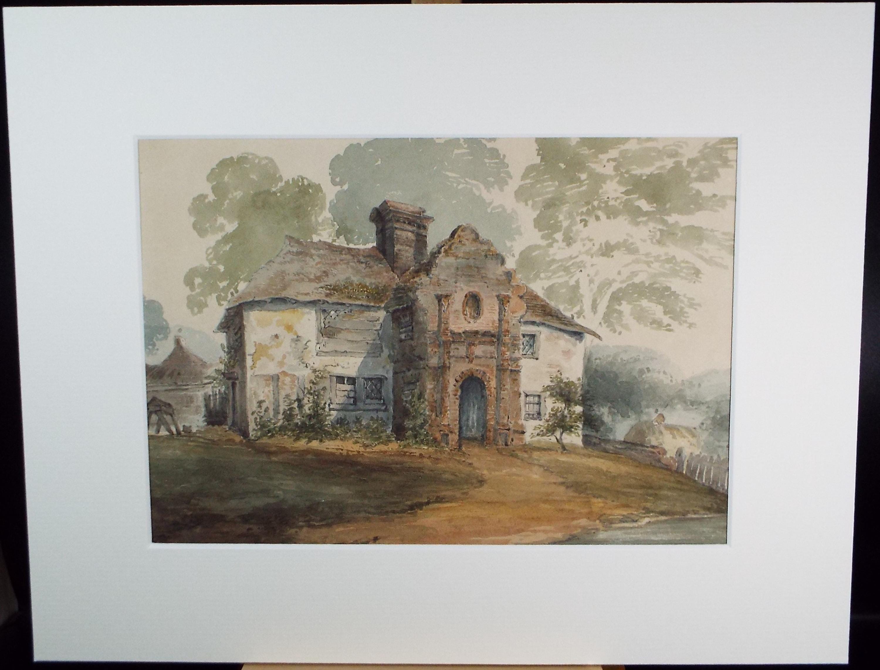 Original Watercolour, 'Old Farmhouse Jersey', circa 1880's, Artist Unknown