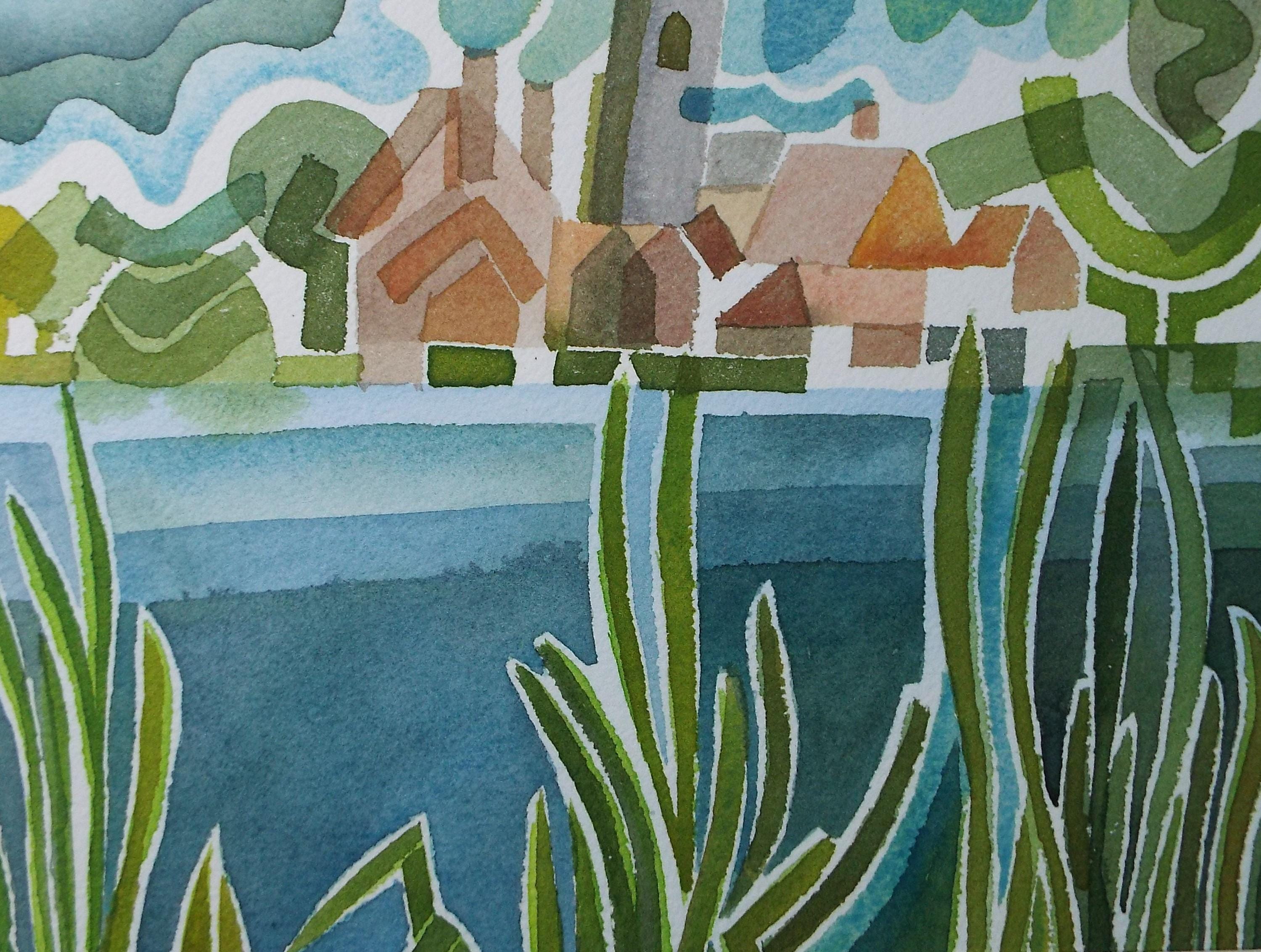 Original Watercolour, 'Marshland, Kent', Colin Fifield (1940-2022), circa 1980's