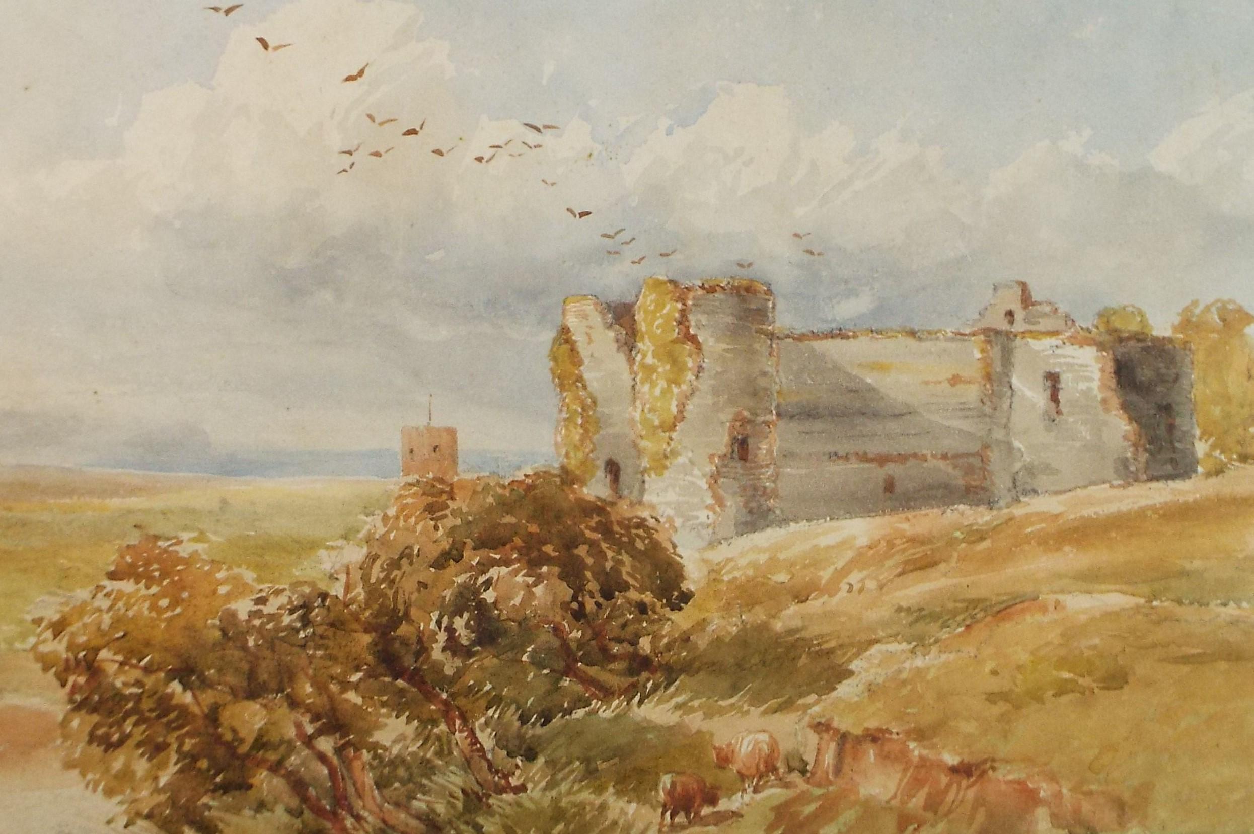 Original Watercolour, 'Castle Ruins', Unknown Artist - Late 19th Century