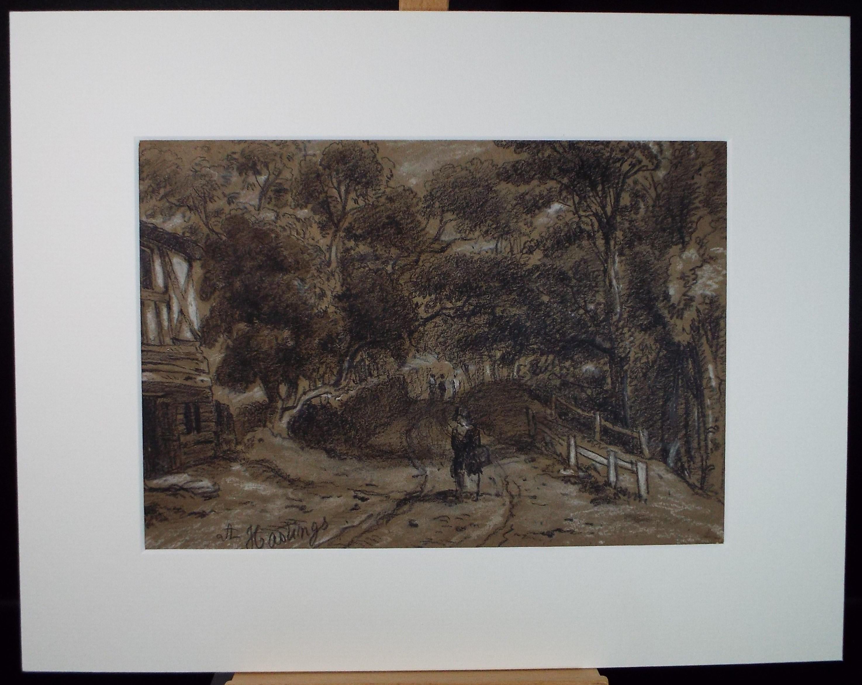 Original pastel drawing, 'Hastings', circa 1880's, Artist Unknown