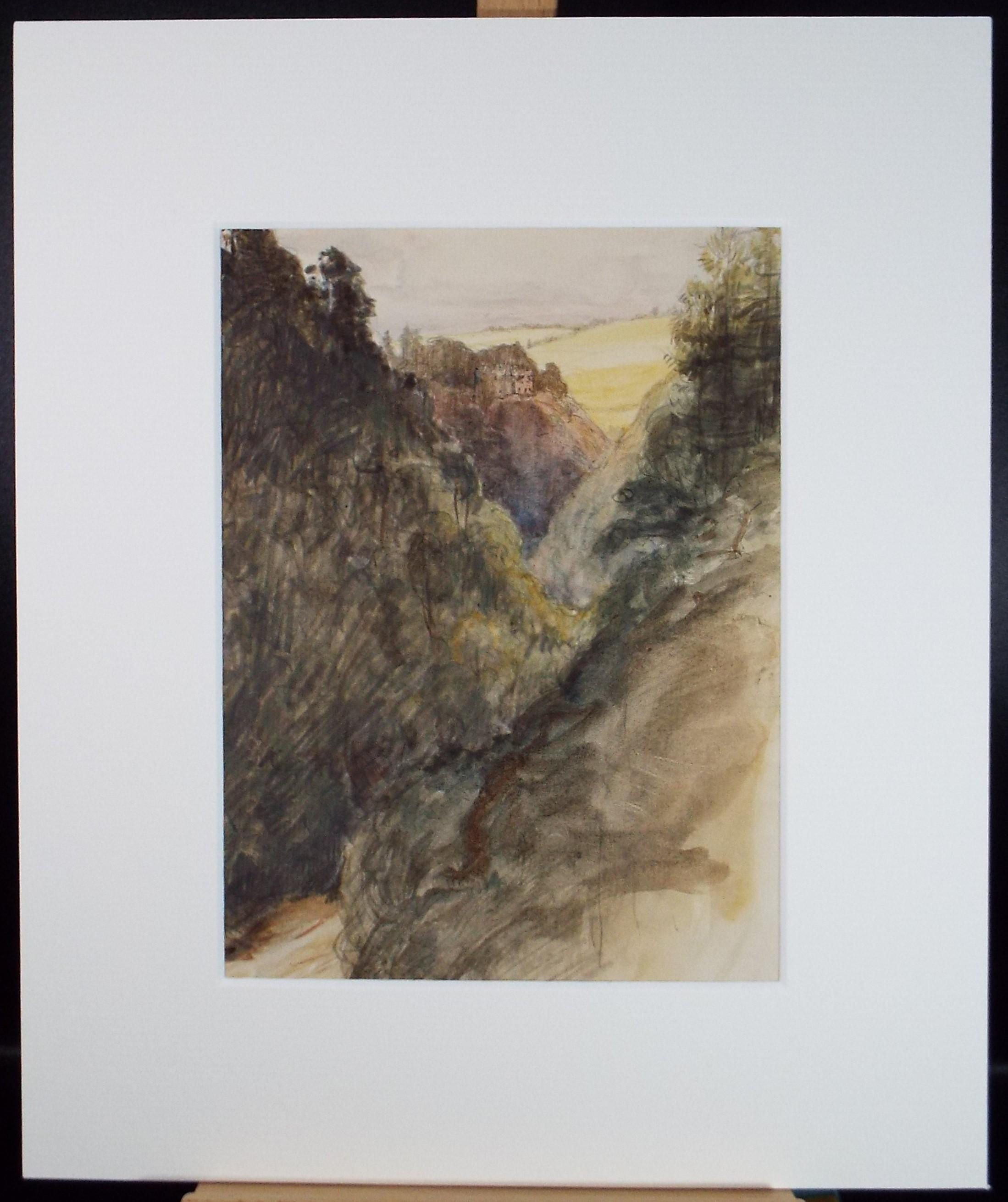 Original Watercolour, 'House in the Valley', Nellie McBryde (exh. 1901), Circa 1900