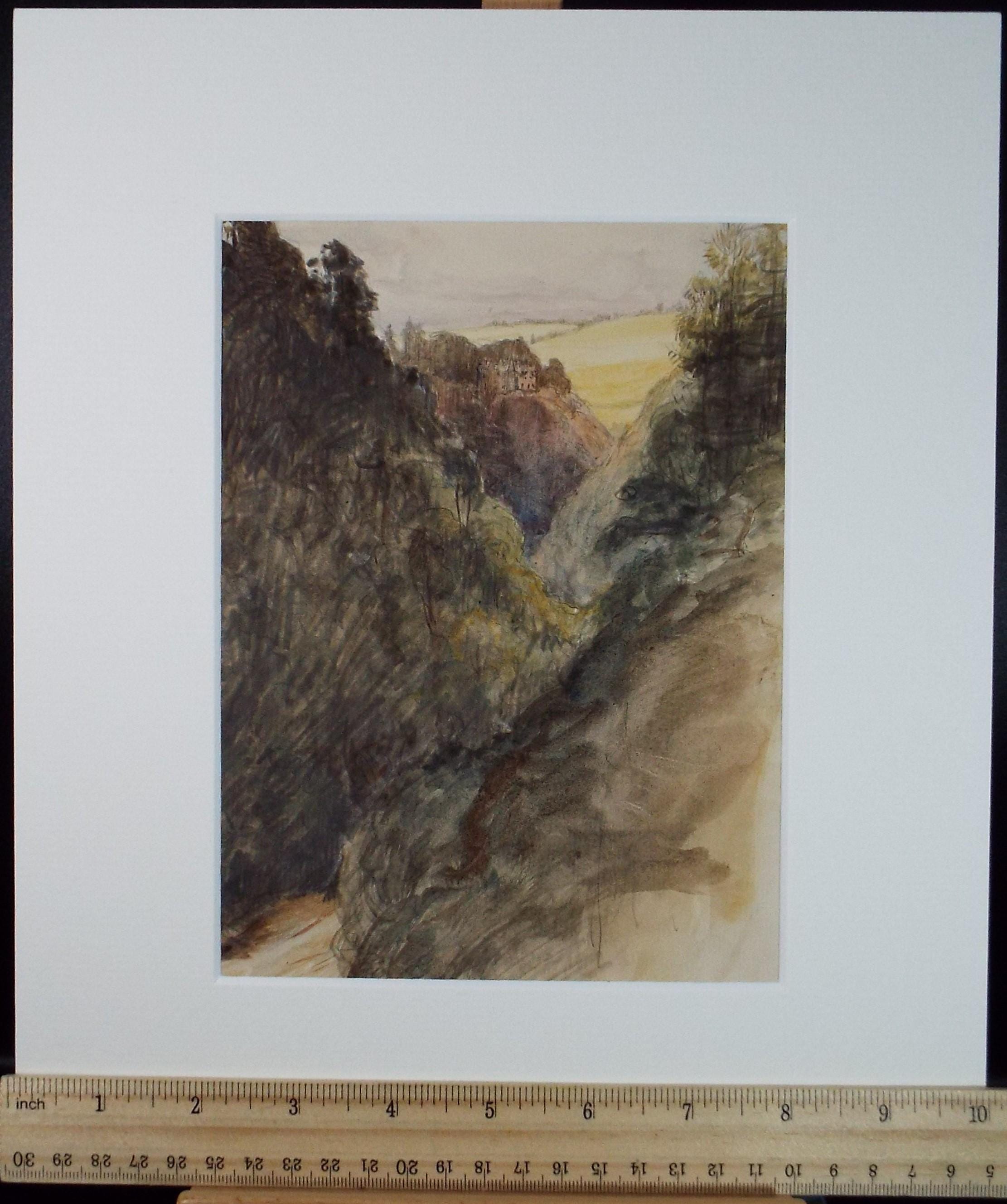 Original Watercolour, 'House in the Valley', Nellie McBryde (exh. 1901), Circa 1900