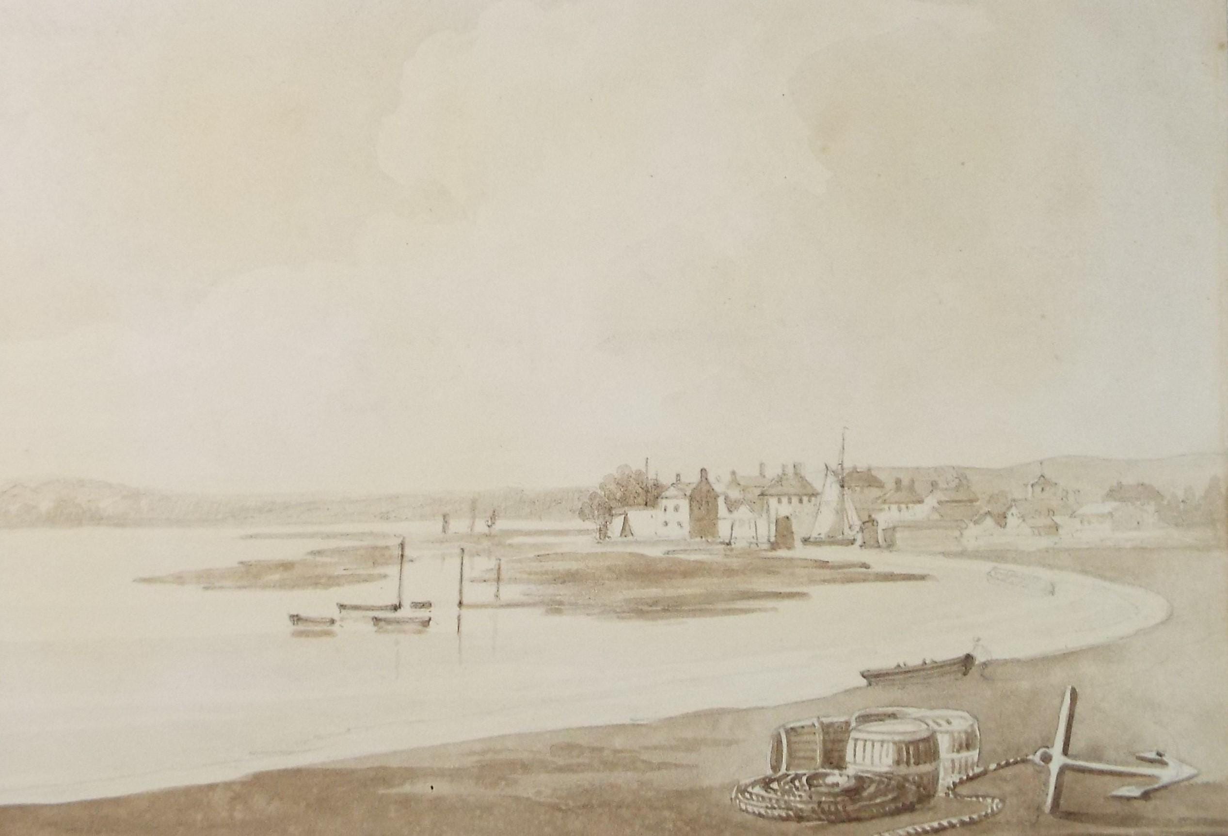 Original Watercolour , 'Yarmouth', circa 1820's, Artist Unknown