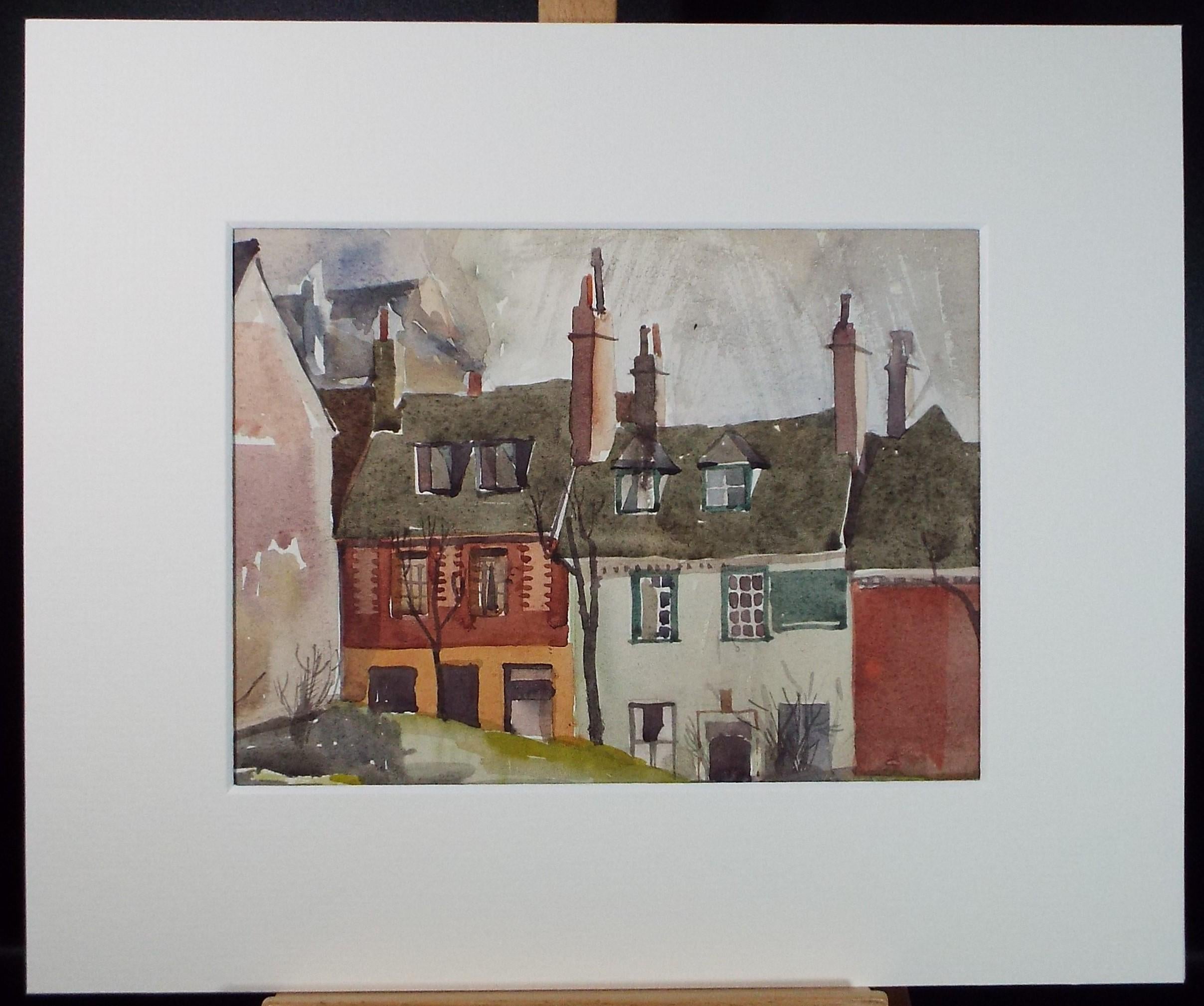 Original Watercolour, 'Street Scene', Circa 1950's, artist Unknown