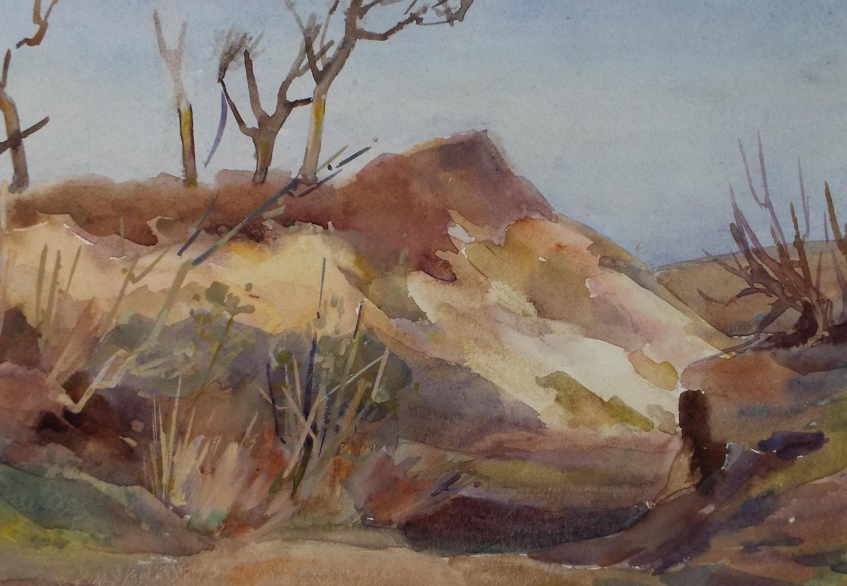 Original Watercolour, 'The Sand Pit' , Artist Unknown, Circa 1920's