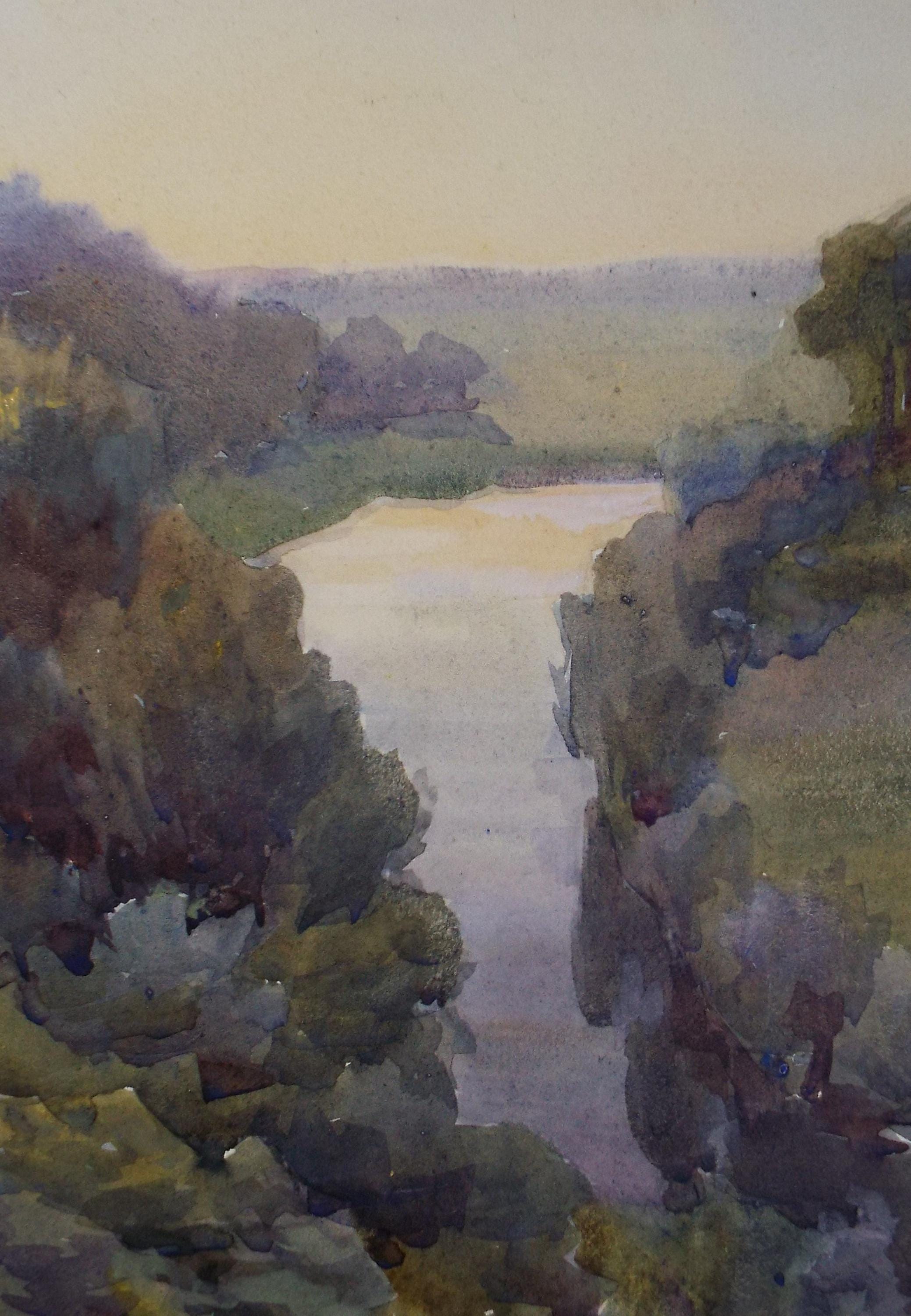 Original Watercolour, 'Green River Valley', Circa 1950's, Artist Unknown