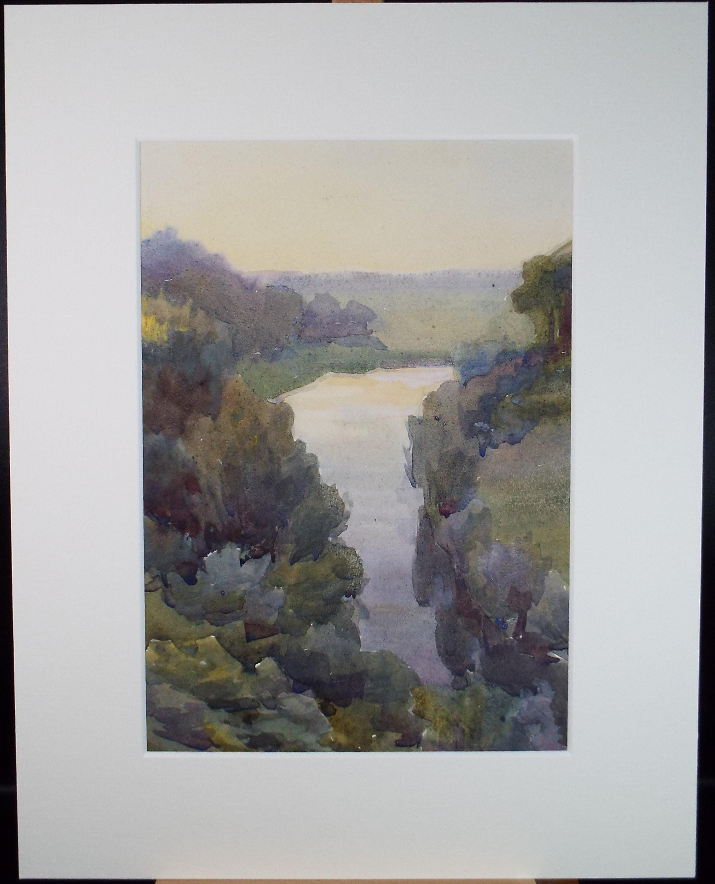 Original Watercolour, 'Green River Valley', Circa 1950's, Artist Unknown