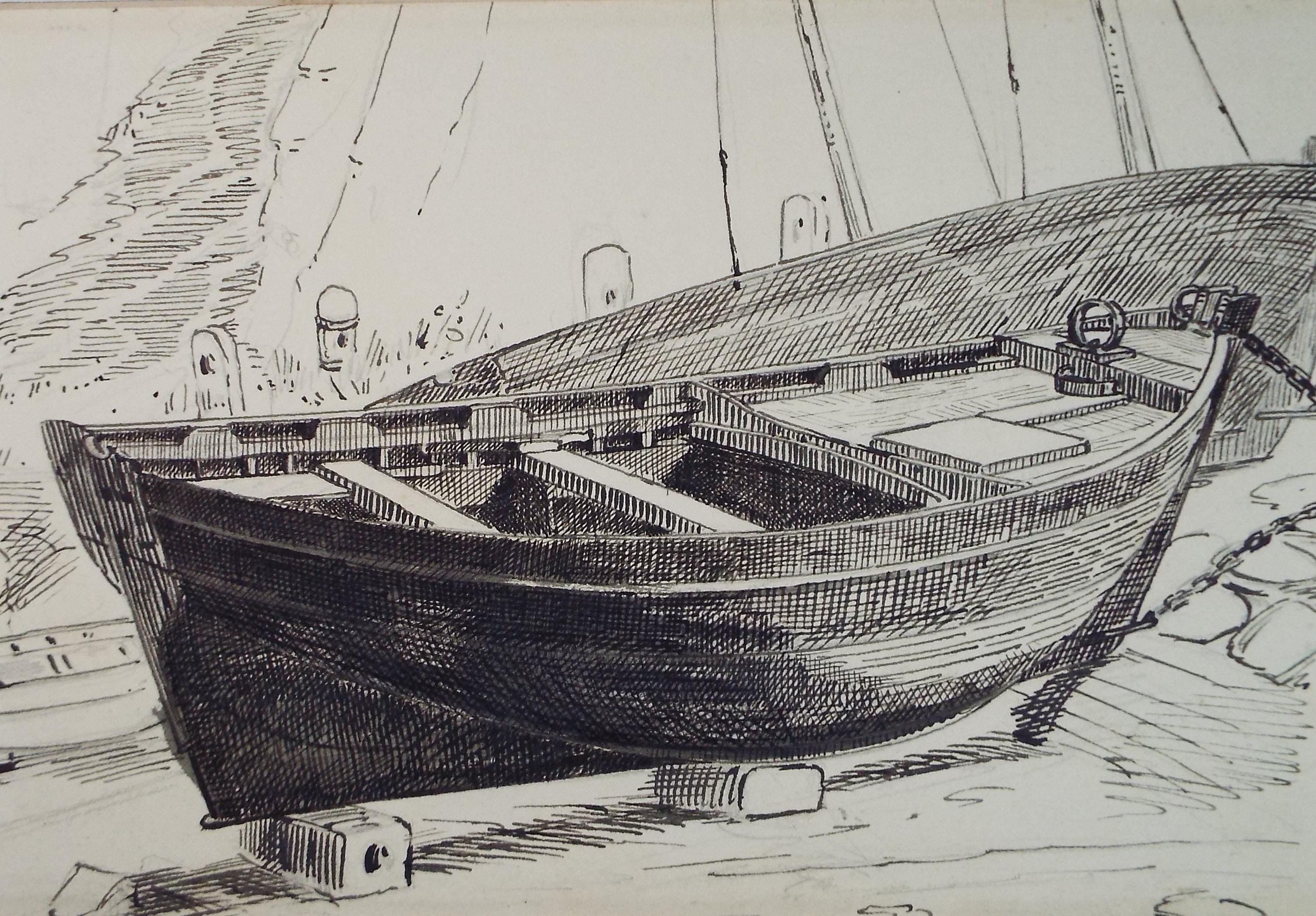 Original Pen & Ink , 'Sark Cutter , circa 1880, A Elliott