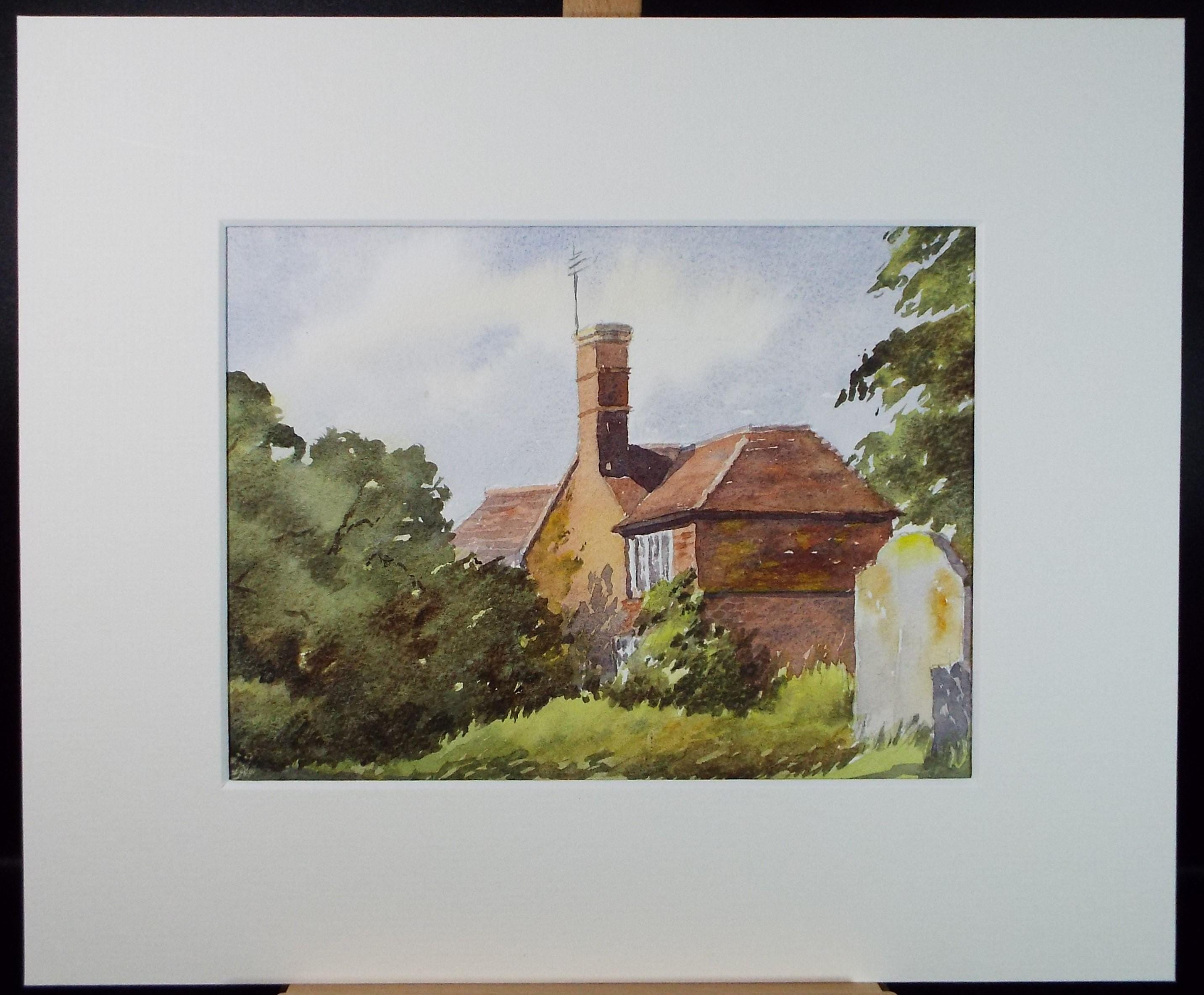 Original Watercolour , 'A Kentish Farmhouse', dated 1993, Artist Unknown