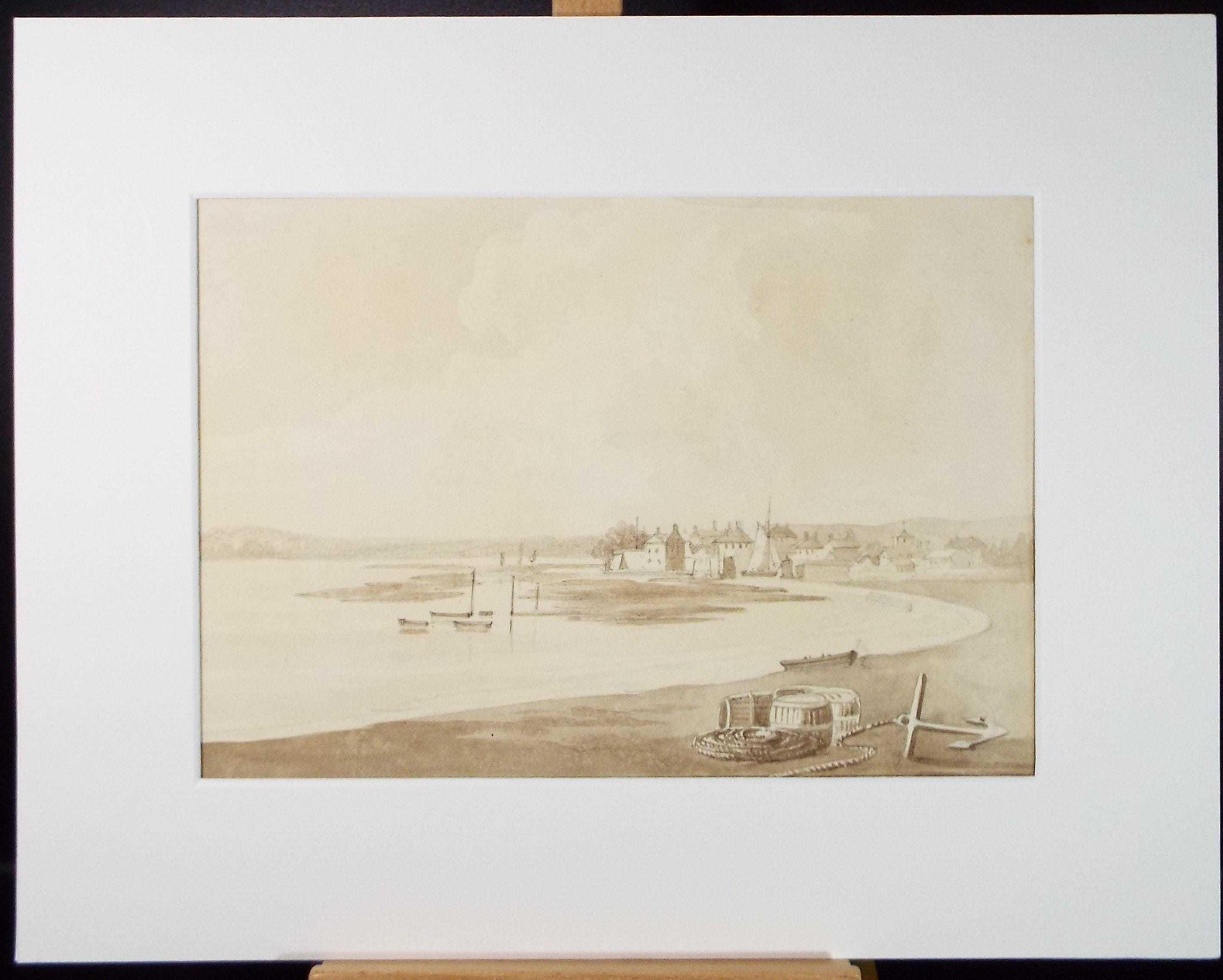 Original Watercolour , 'Yarmouth', circa 1820's, Artist Unknown