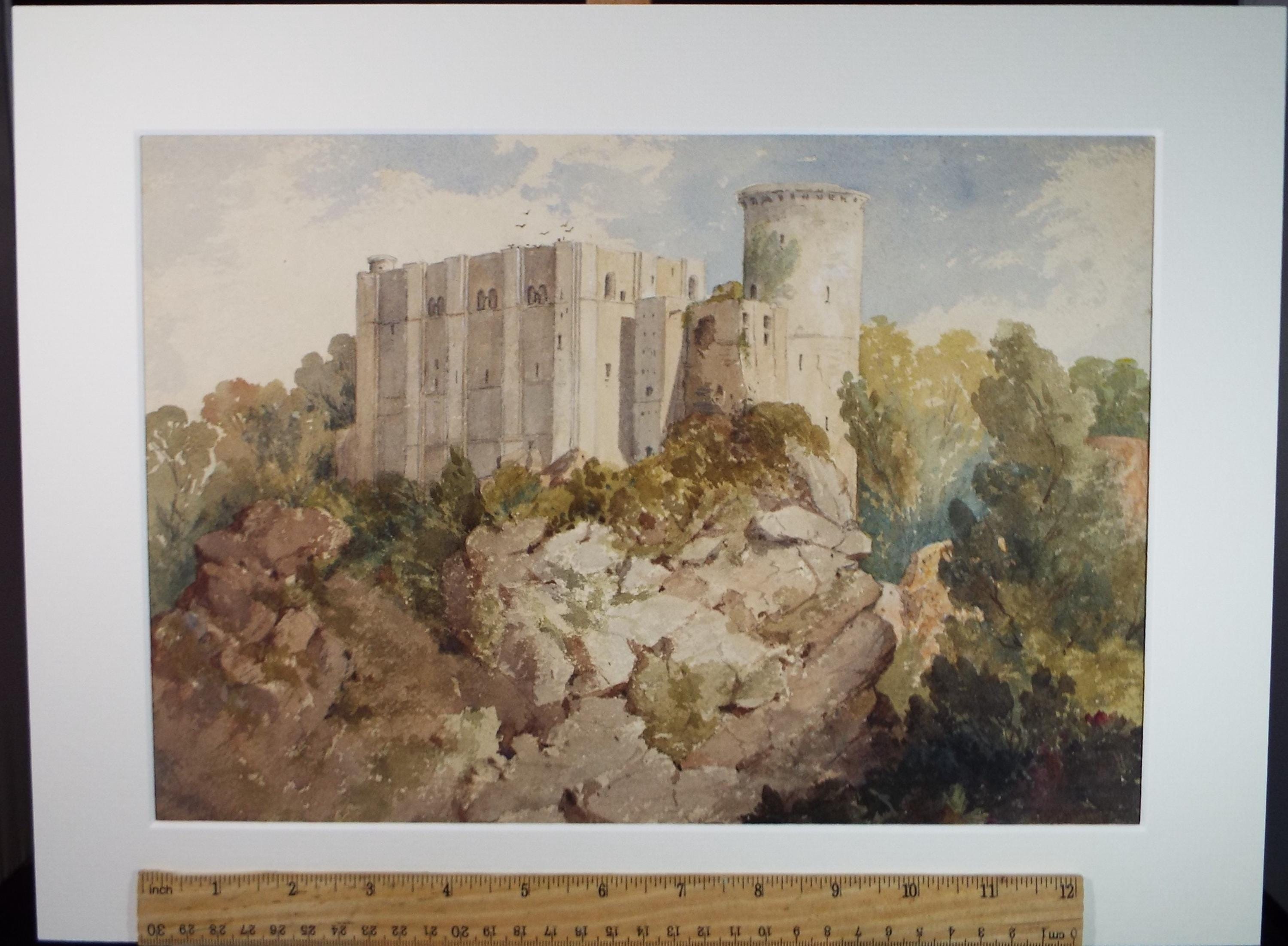 Original Watercolour 'Falaise, Brittany',Late 19th Century, Lady North