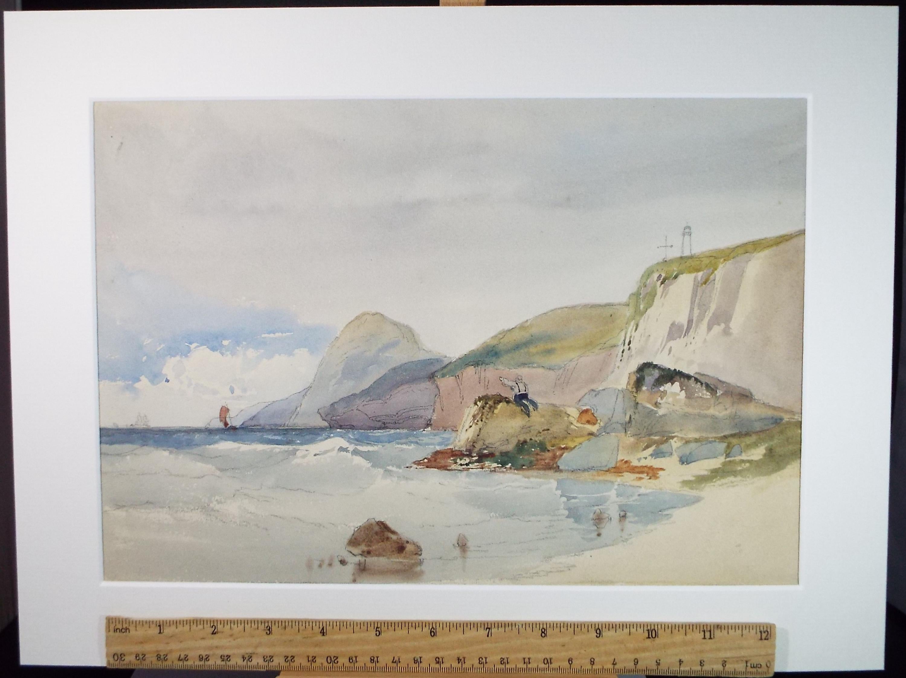 Original Watercolour, 'Swanage', Late 19th Century, Lady North