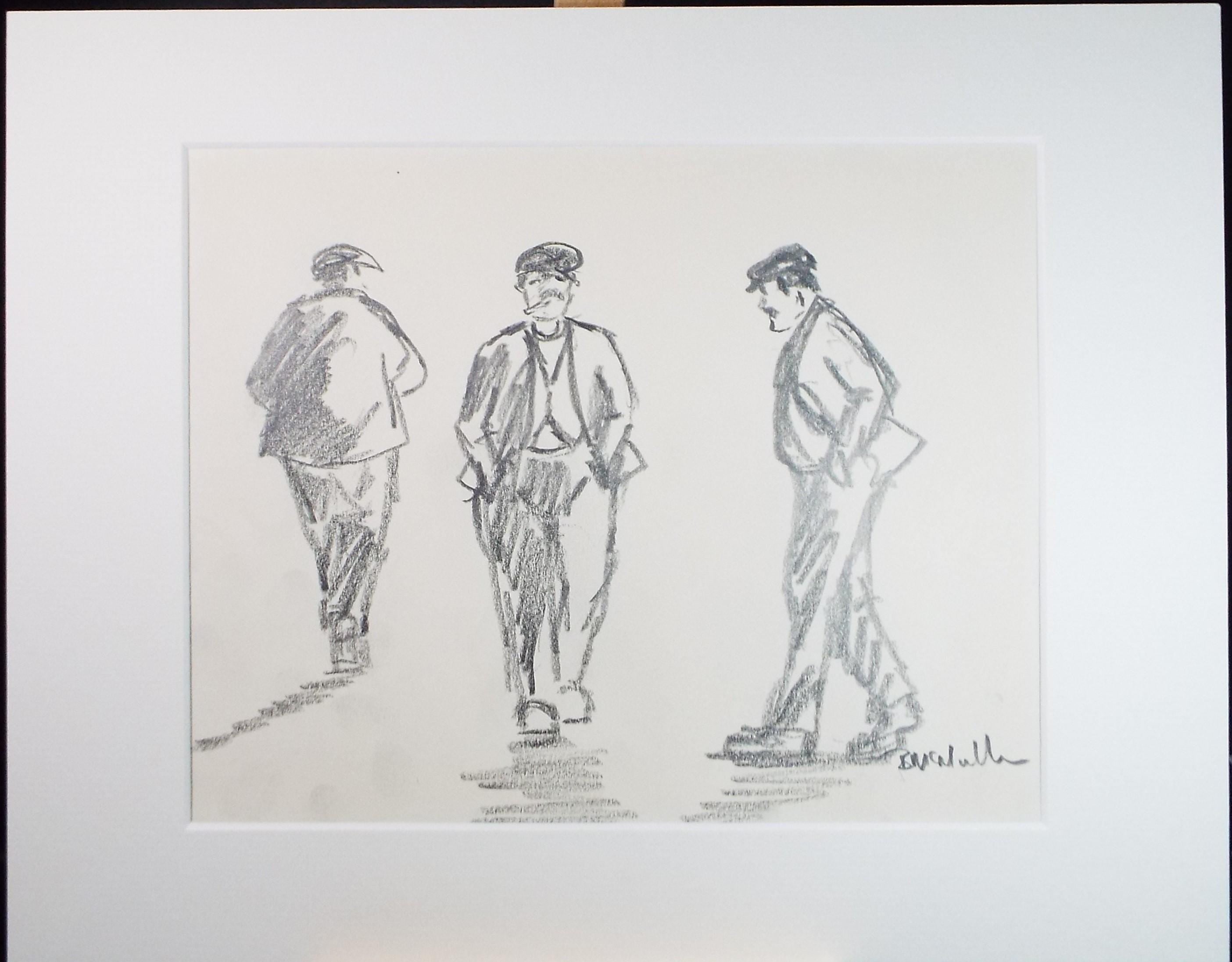 Original Pencil Drawing, 'Figure Studies', Bernard McMullen (British, 1952-2015), Circa 1990's