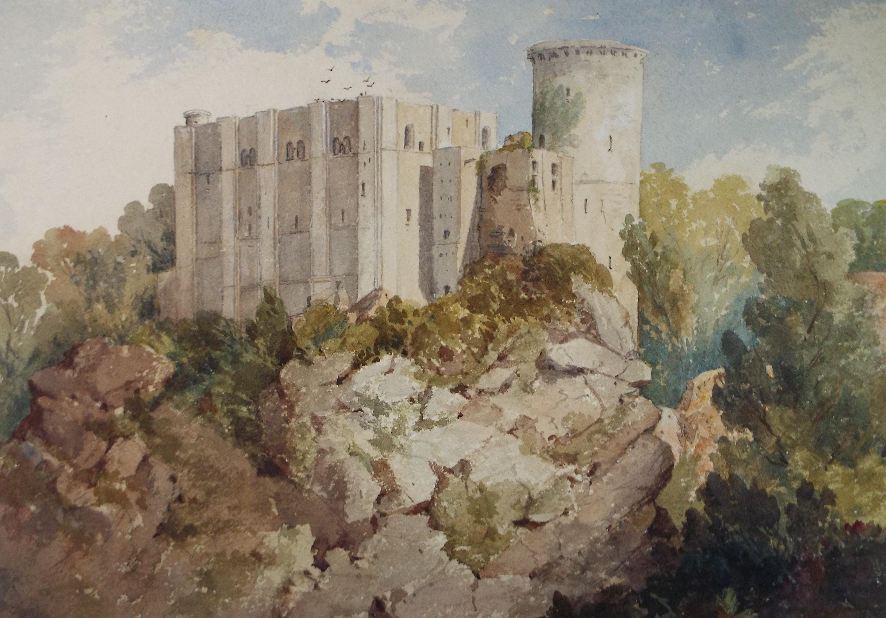 Original Watercolour 'Falaise, Brittany',Late 19th Century, Lady North