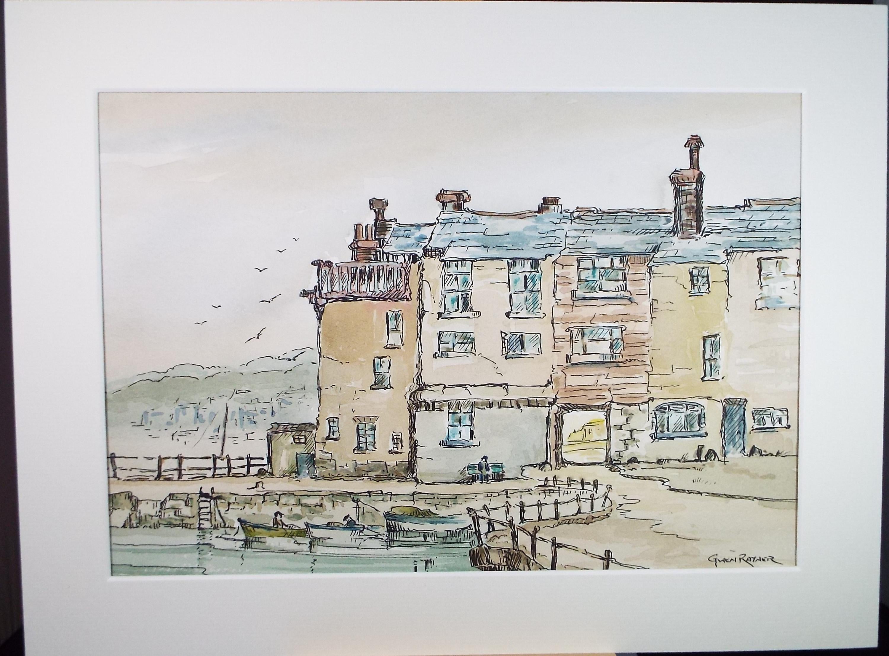 Original Watercolour, 'Falmouth', Gwen Rayner, c1970's