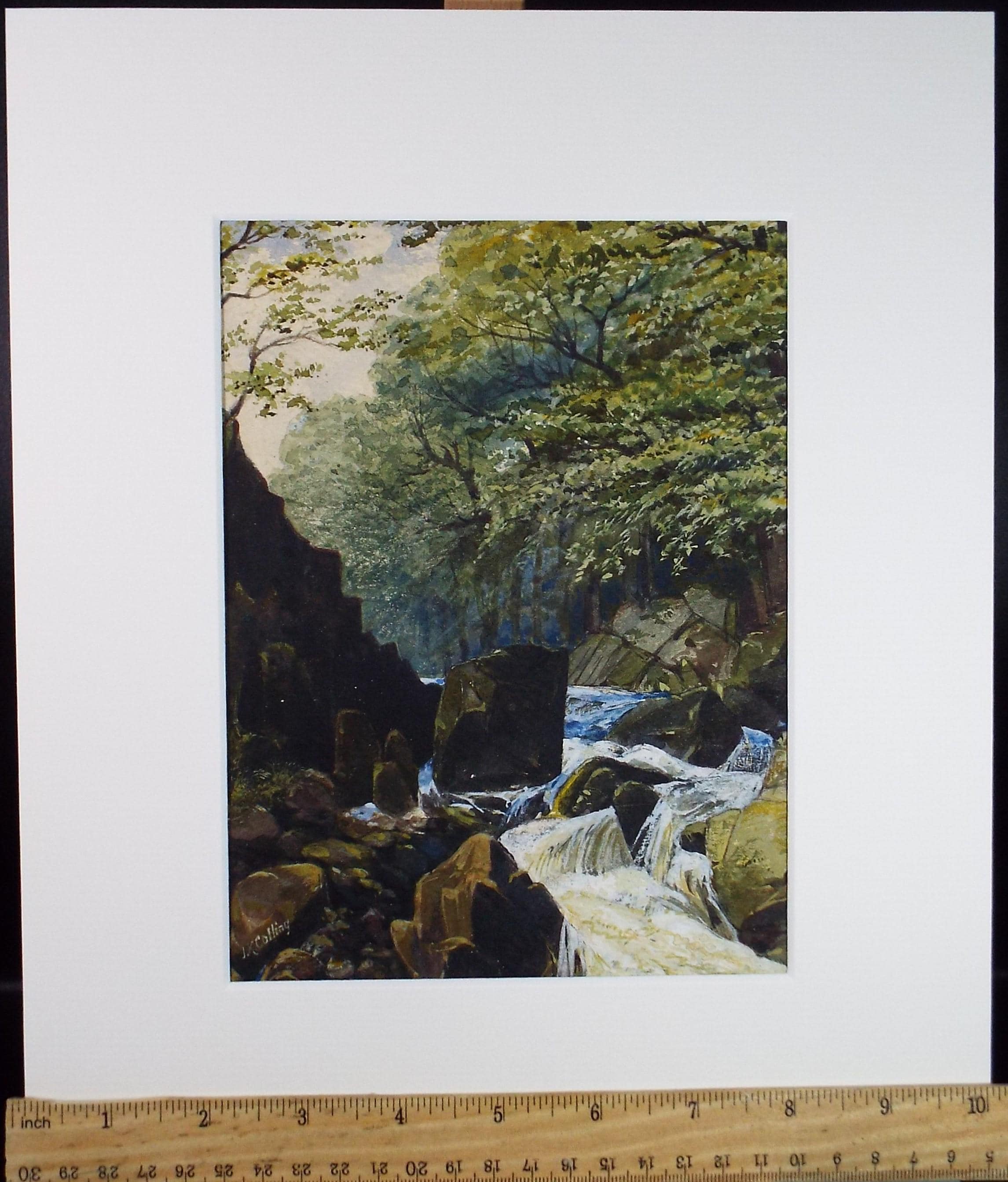 Original Watercolour, 'River Rapids', Late 19th Century, unknown artist