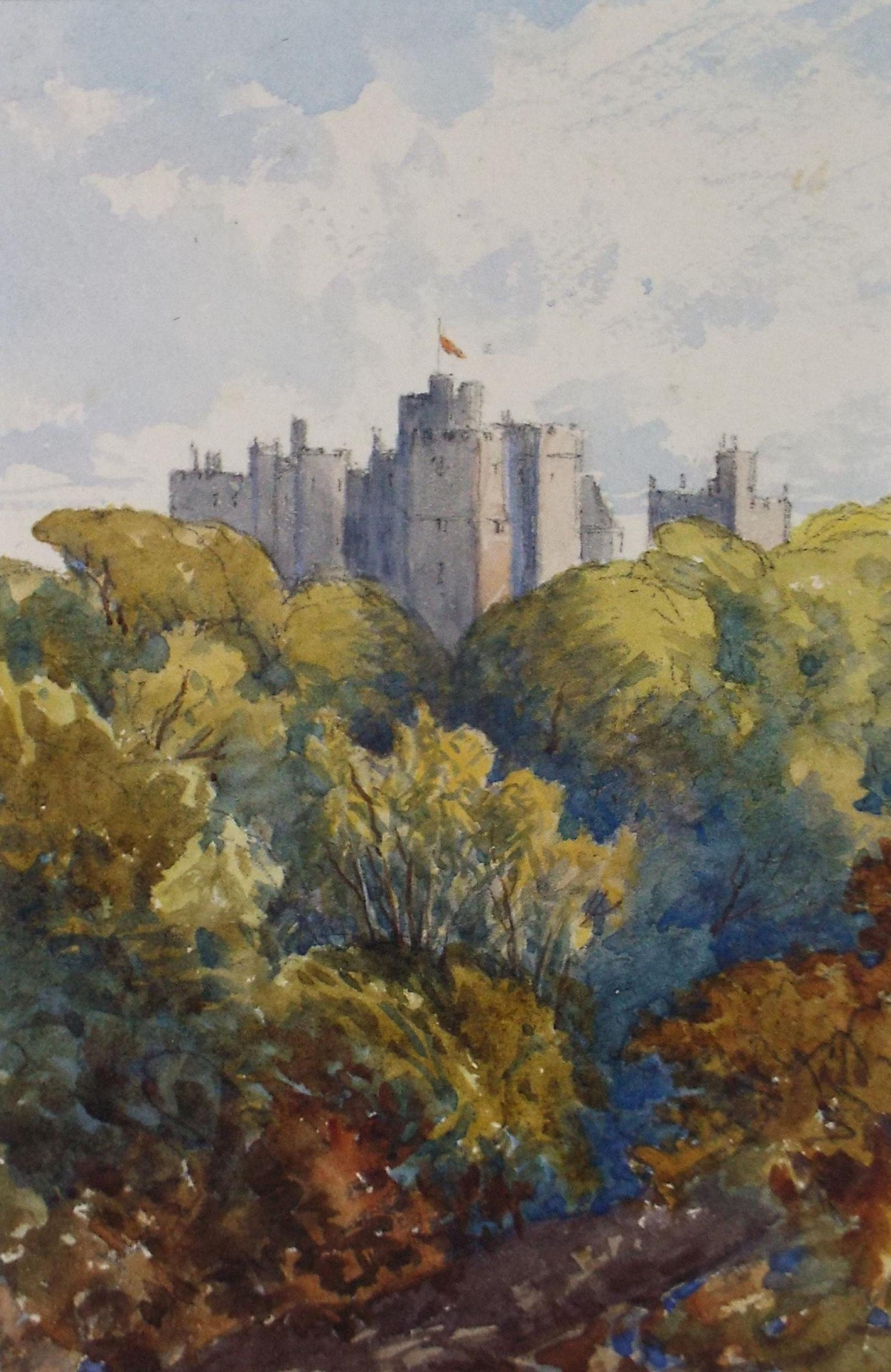 Original Watercolour, 'Durham Castle' Late 19th Century, Lady North