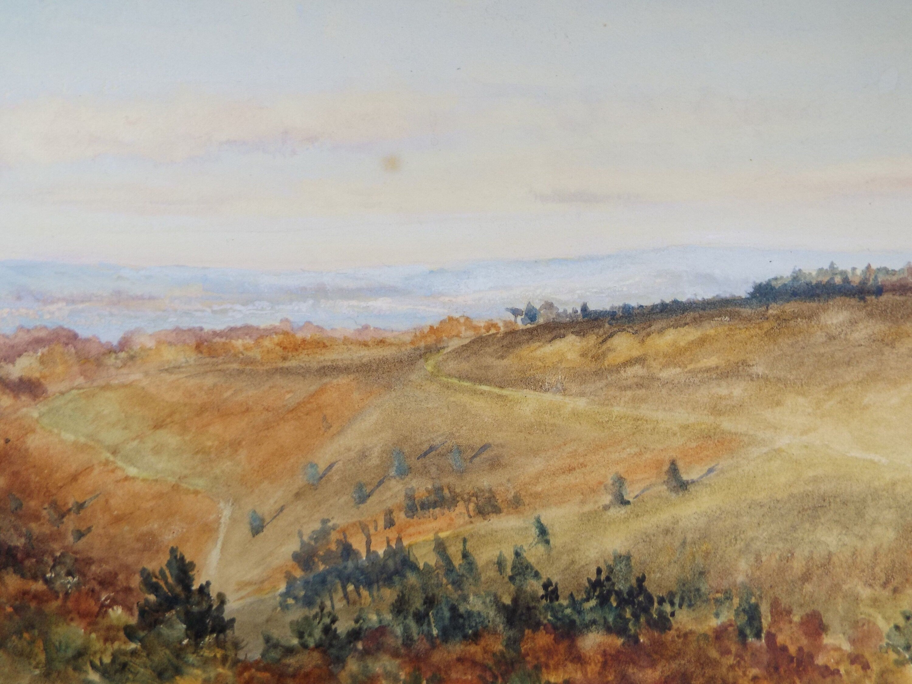 Original Watercolour, 'Hindhead, Autumn', c1915, Gabriel Thompson (1861-c1935)