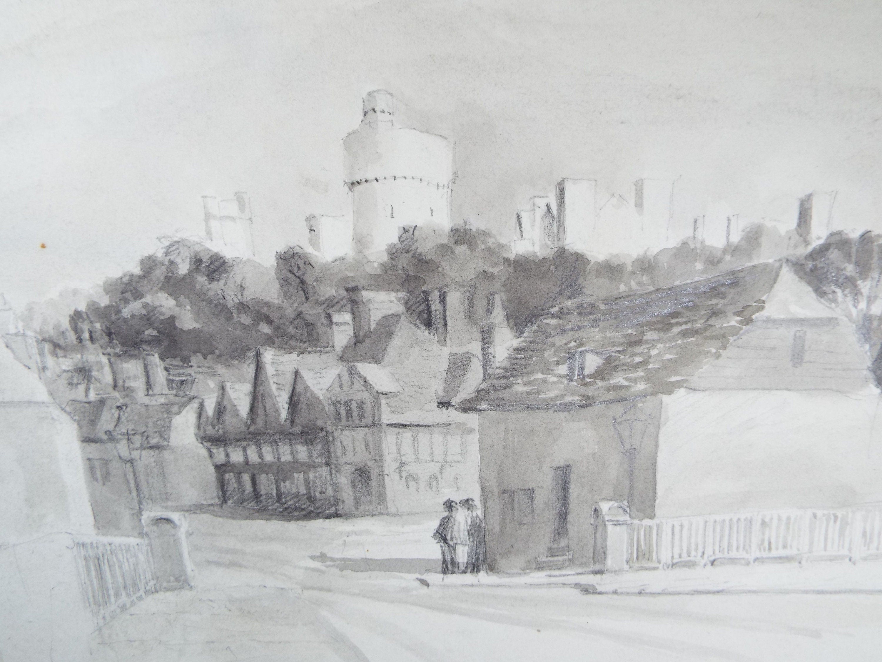 Original Pencil & Wash, 'Arundel', 1925, Gabriel Thompson (1861-c1935)