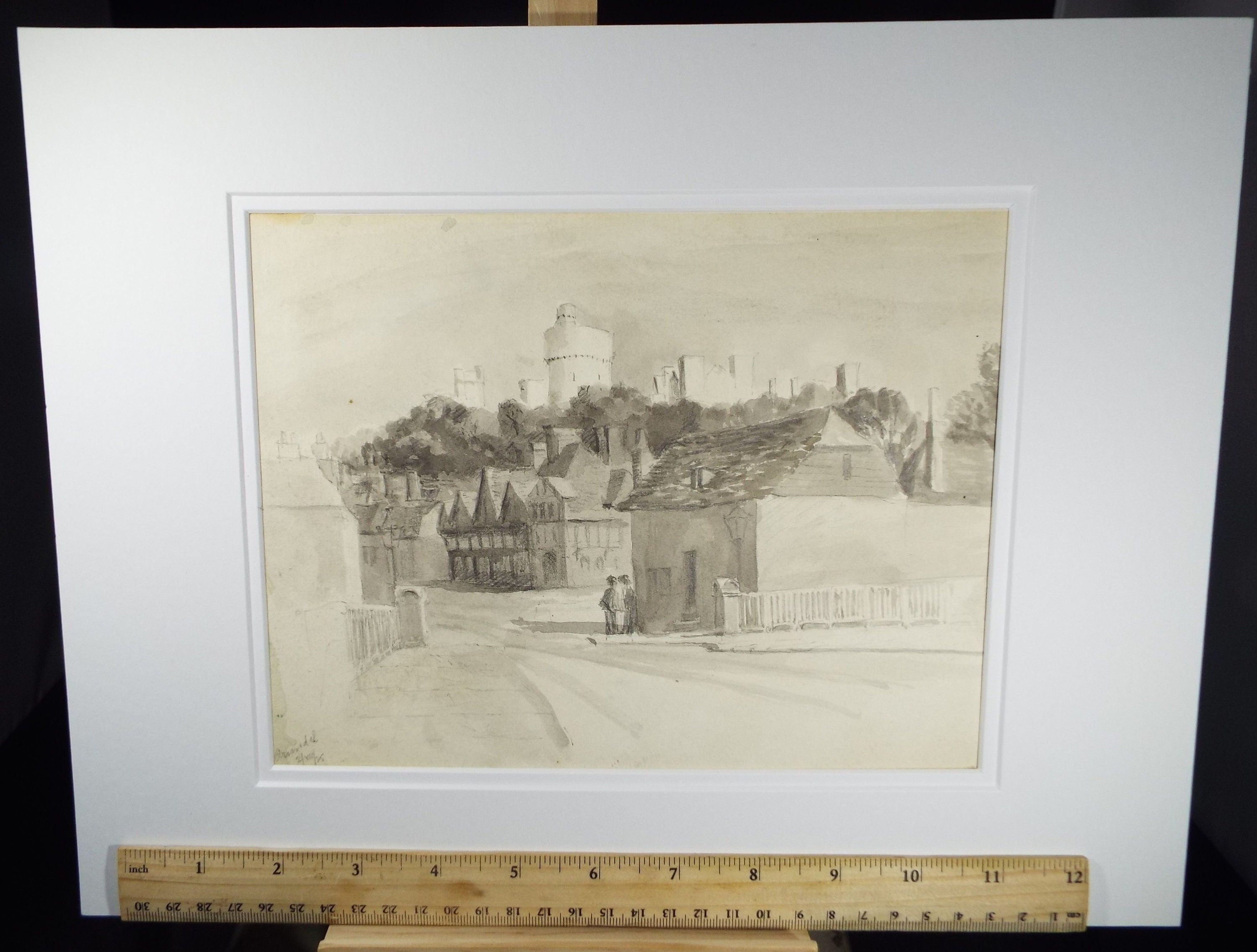 Original Pencil & Wash, 'Arundel', 1925, Gabriel Thompson (1861-c1935)