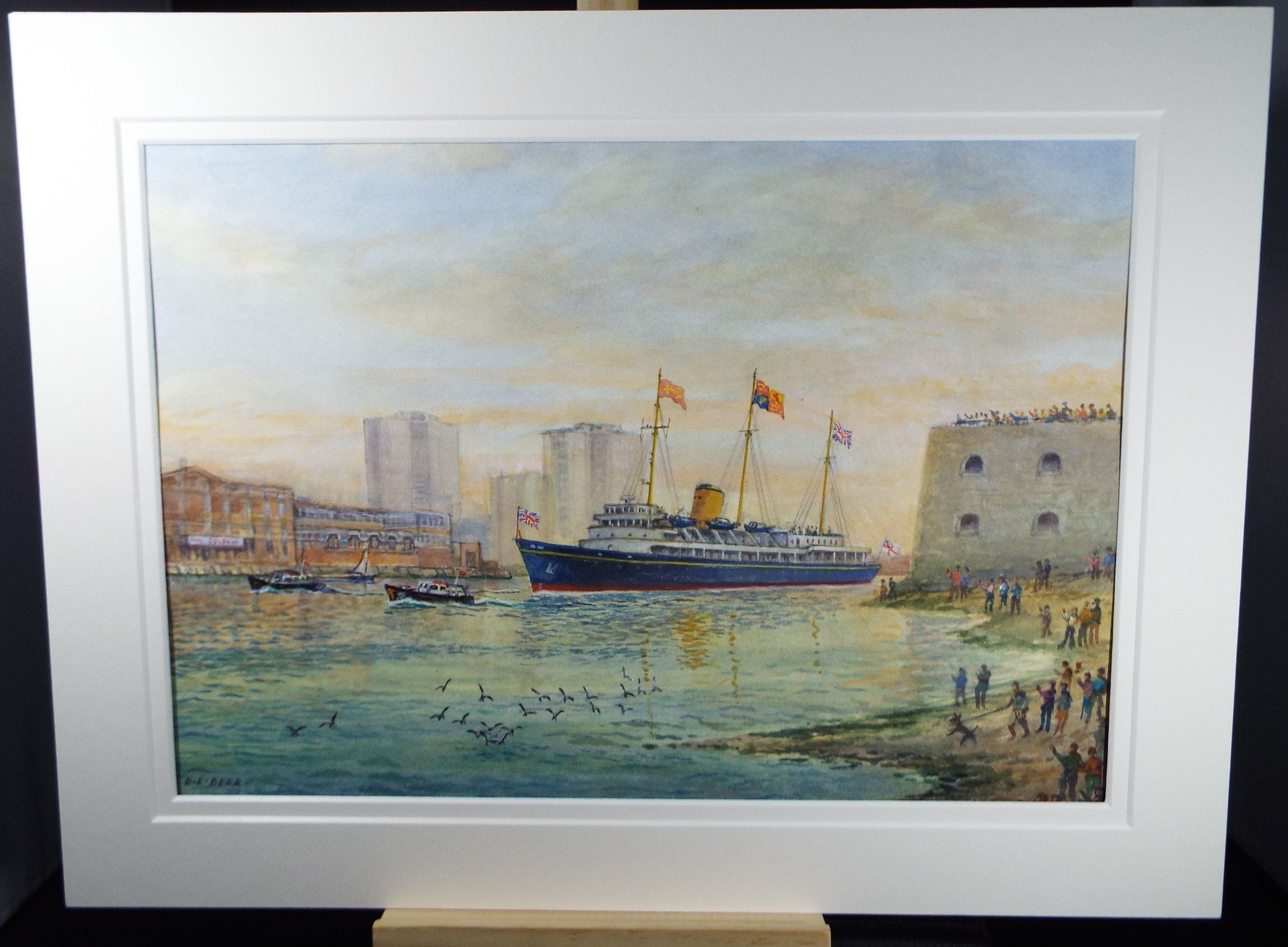 Original watercolour, 'Royal Departure', Dated 2000, David Beer b1936