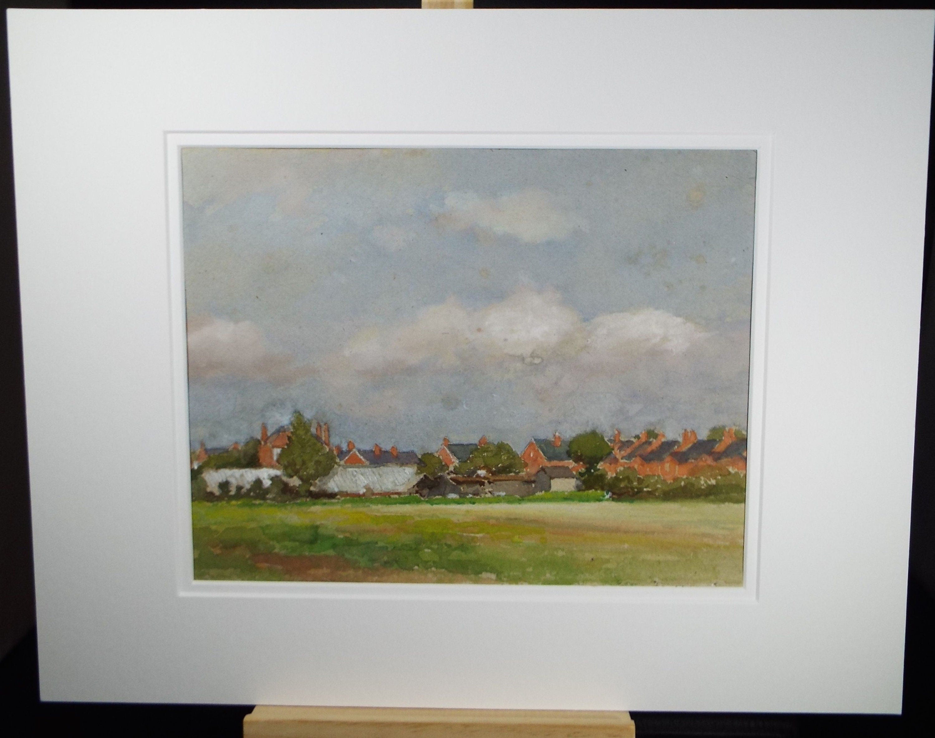 Original Watercolour, 'Barlow Road, Elsham', 1948, Thomas Francis (fl 1880-1940)