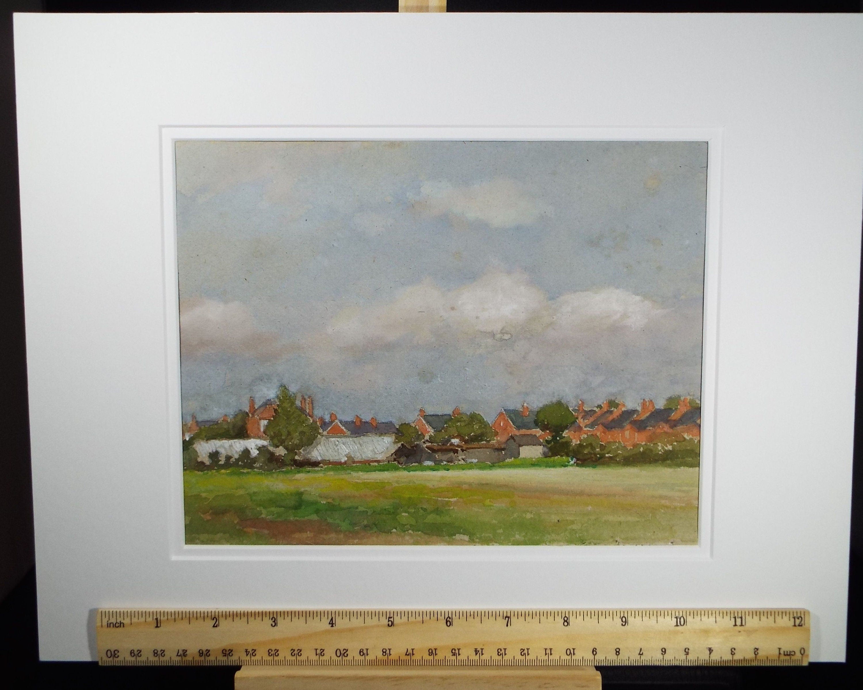 Original Watercolour, 'Barlow Road, Elsham', 1948, Thomas Francis (fl 1880-1940)