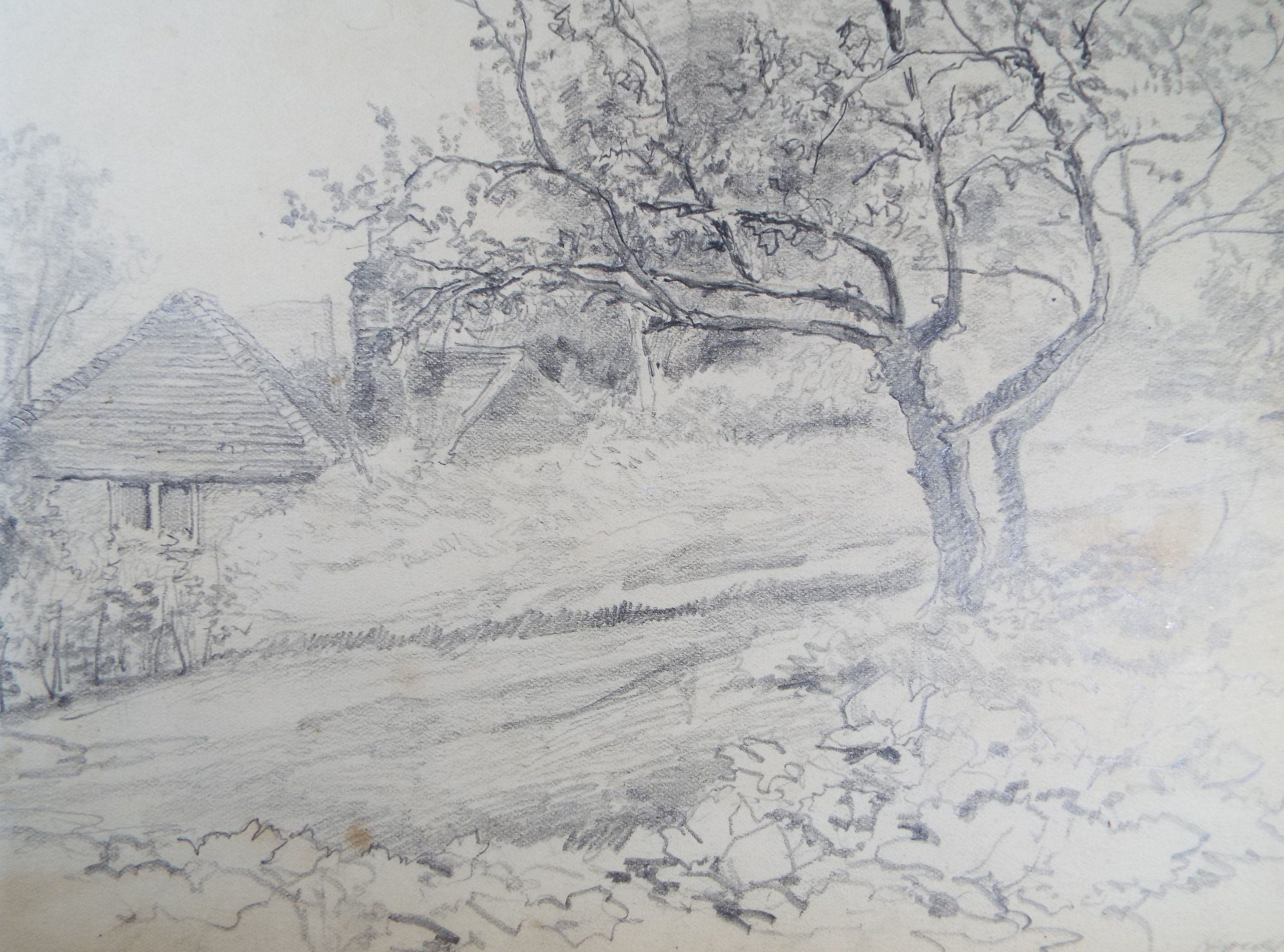 Original Drawing 'Farmer's Cottage', circa 1900, Thomas Francis (fl 1880-1940)