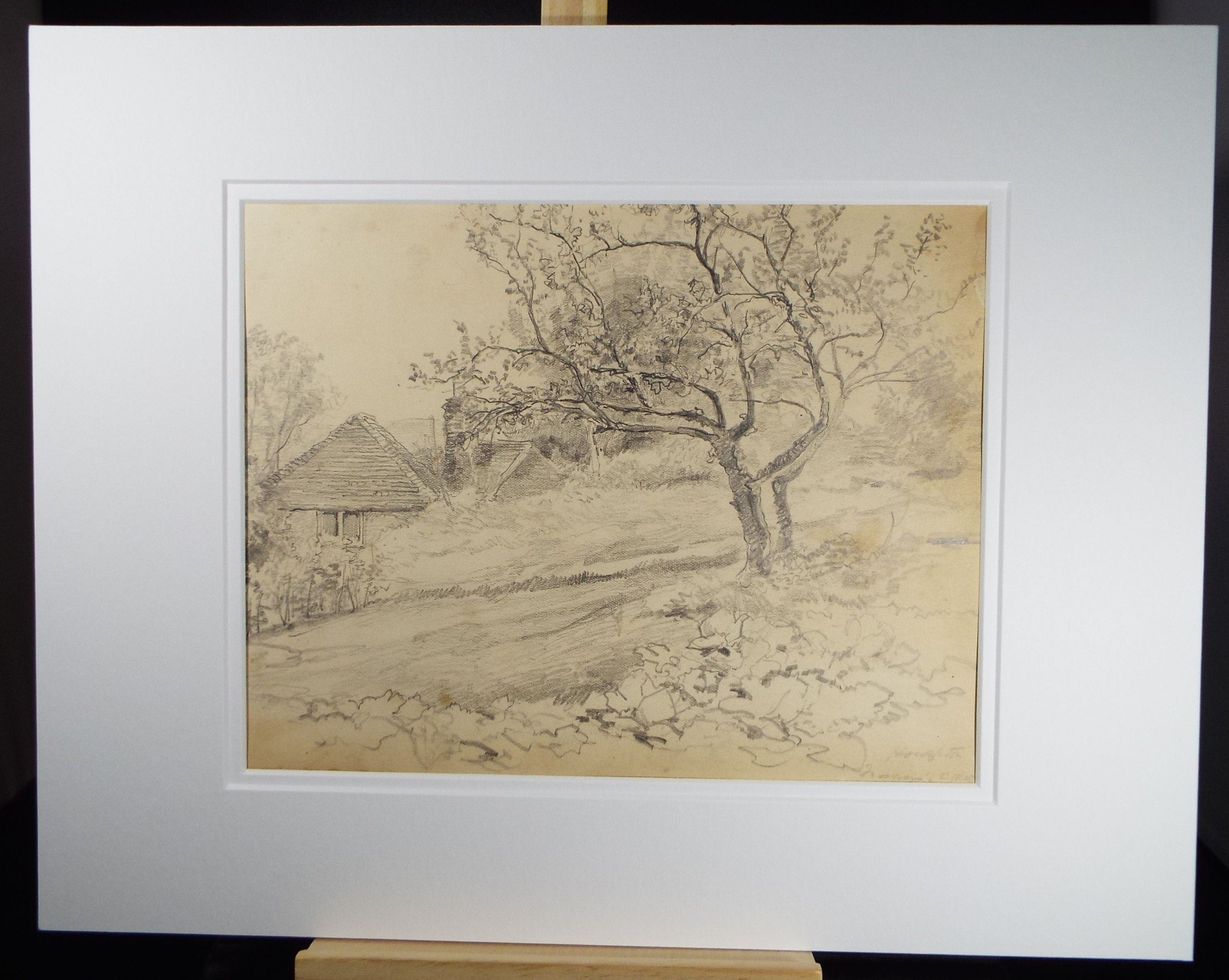 Original Drawing 'Farmer's Cottage', circa 1900, Thomas Francis (fl 1880-1940)