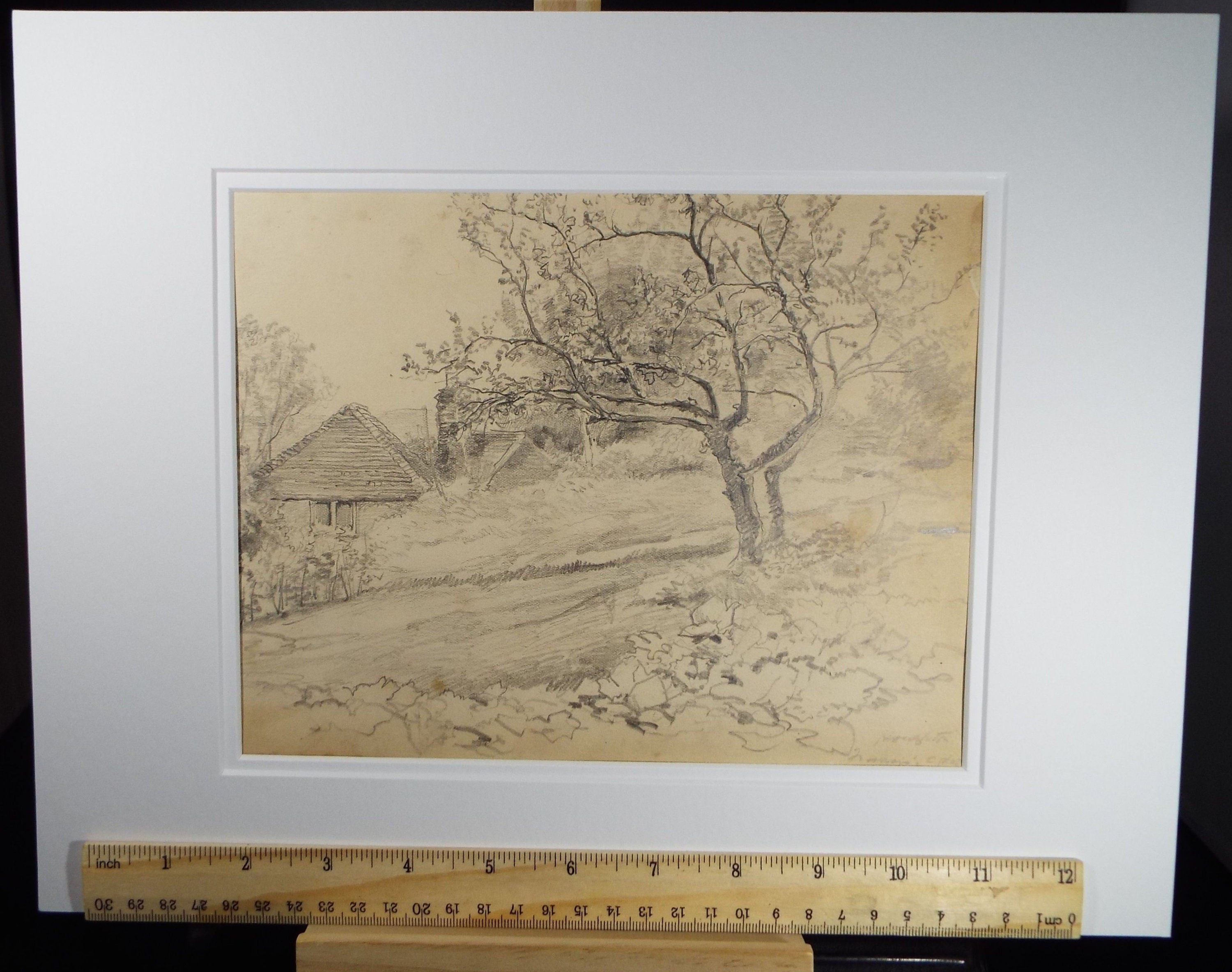 Original Drawing 'Farmer's Cottage', circa 1900, Thomas Francis (fl 1880-1940)