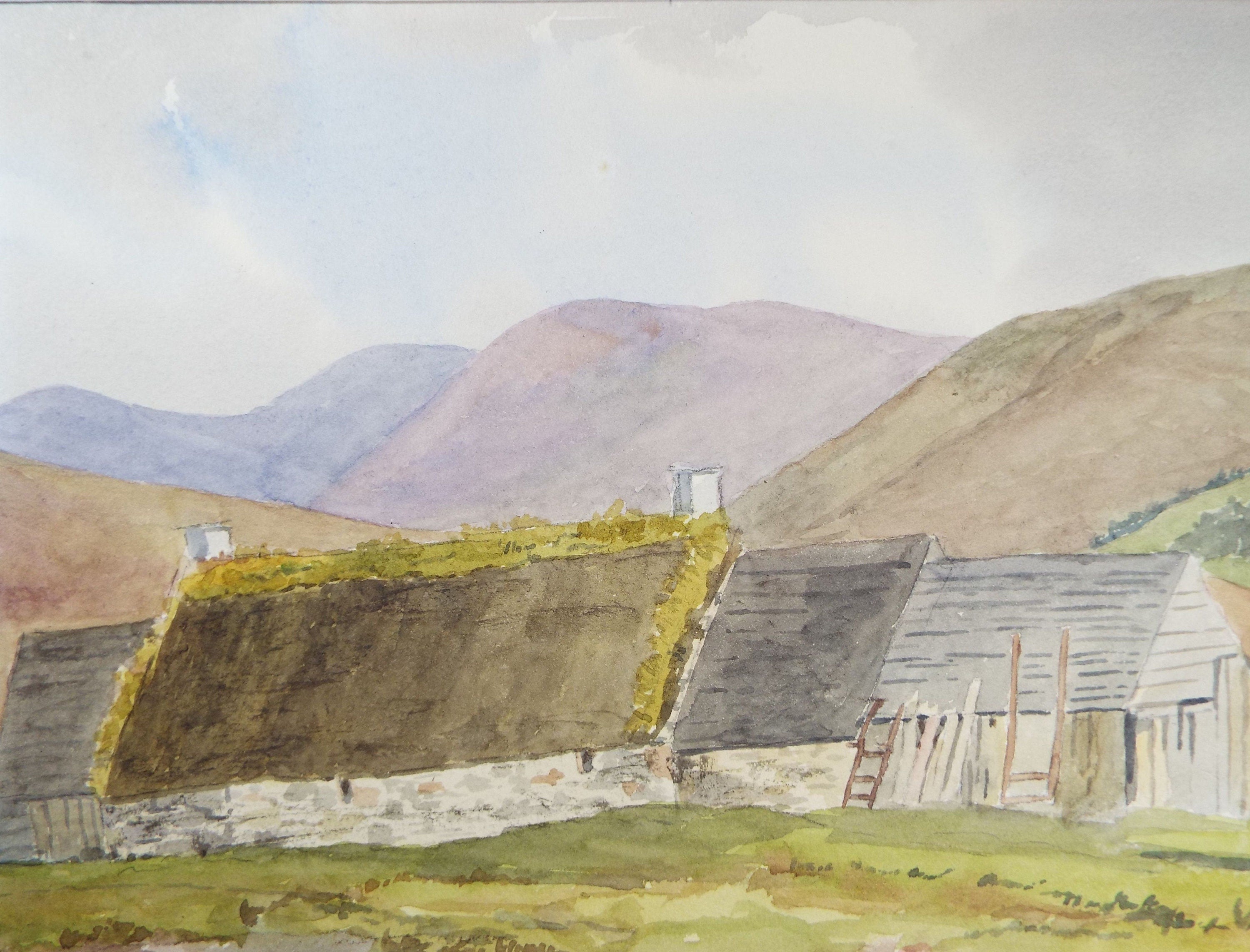 Original Watercolour , 'On the Moor near Glenbucket' dated 1890, Signed A.F.R