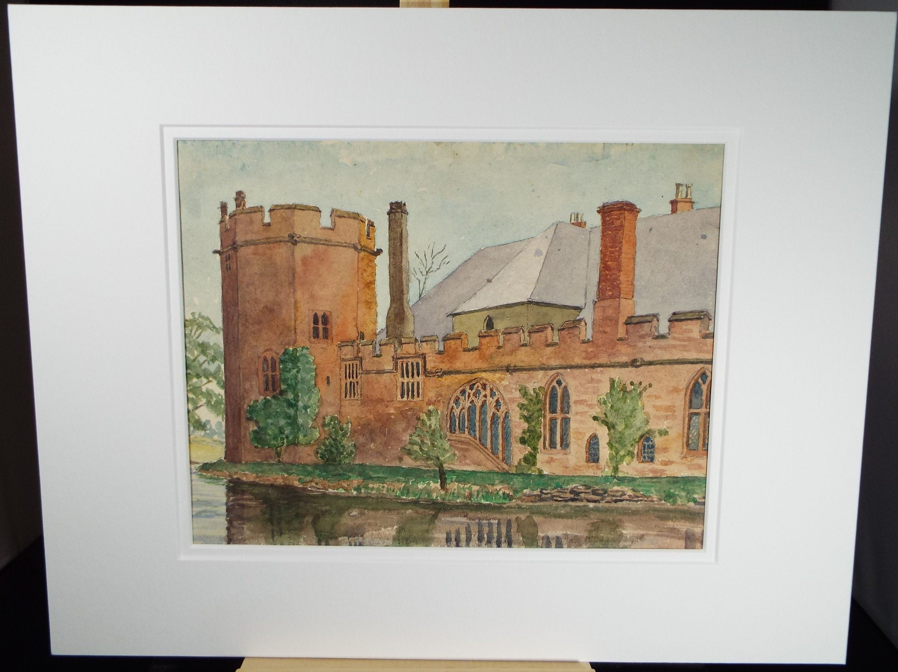 Original Watercolour,'Maxstoke Castle', dated 1894, Artist Unknown