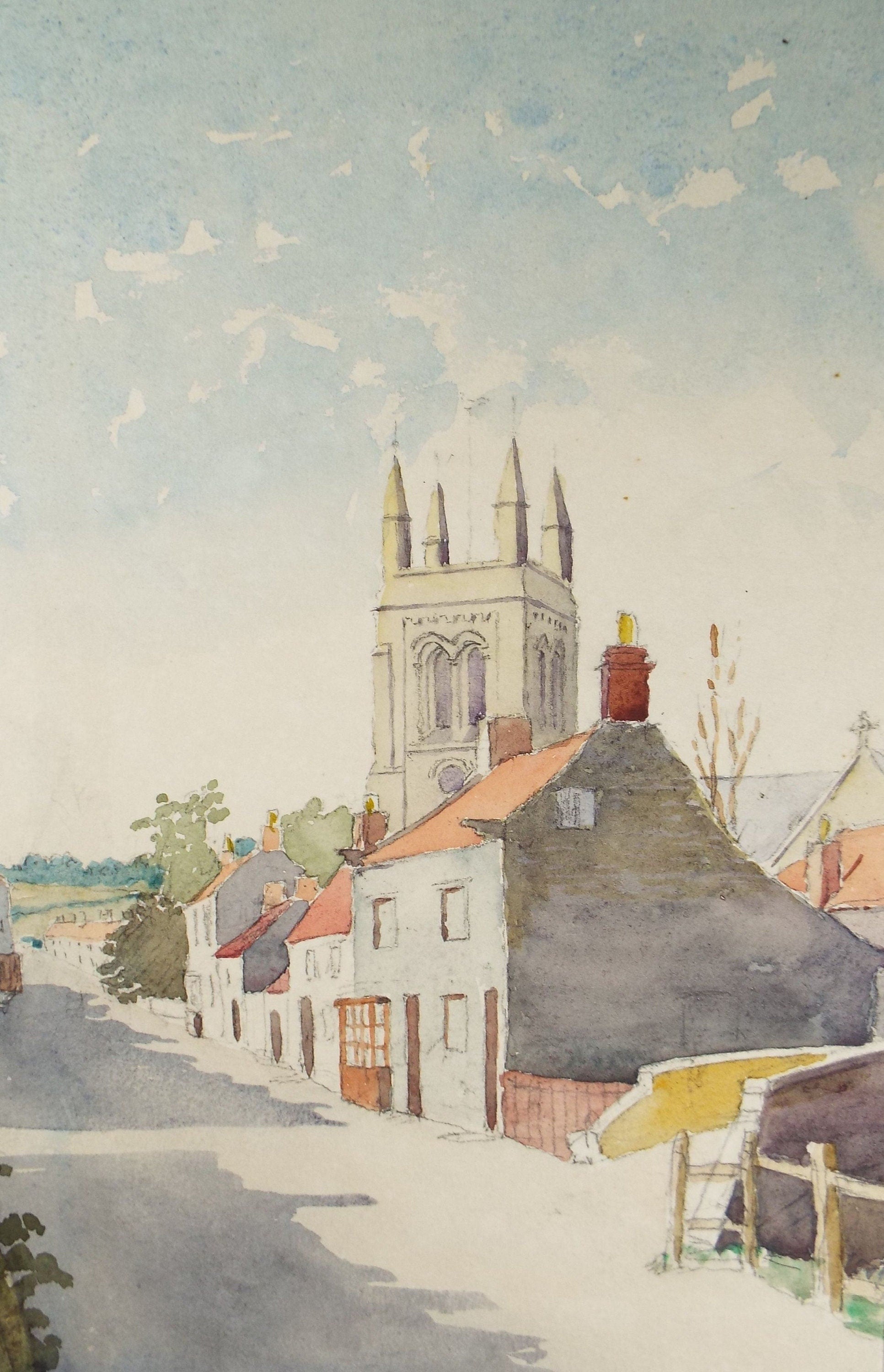 Original Watercolour, 'View from Manor, Helmsley ', Dated 1896, Artist Unknown