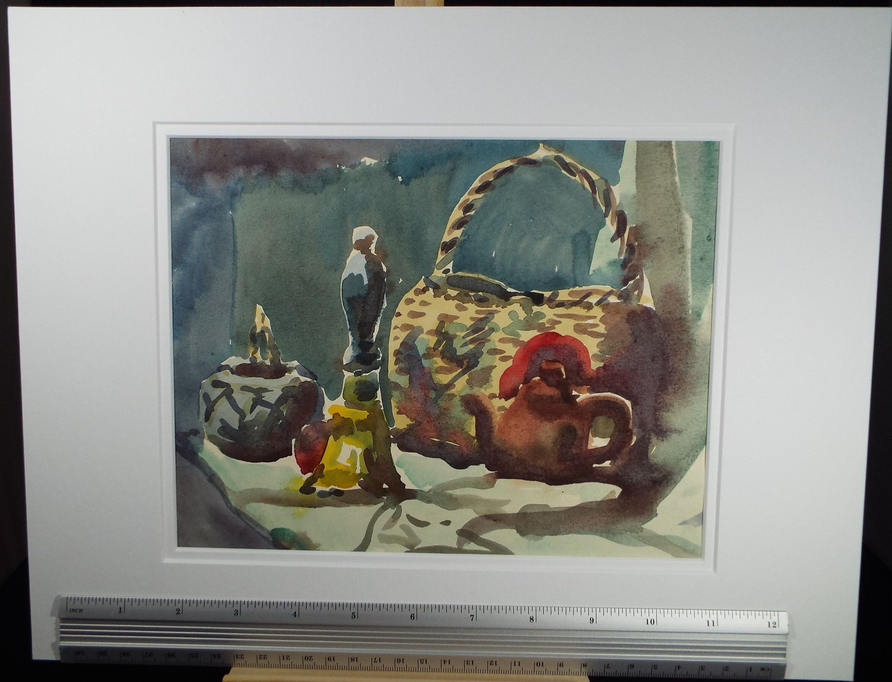 Original Watercolour, 'Still Life', circa 1940s, Charles Frederick Way 1906-1981