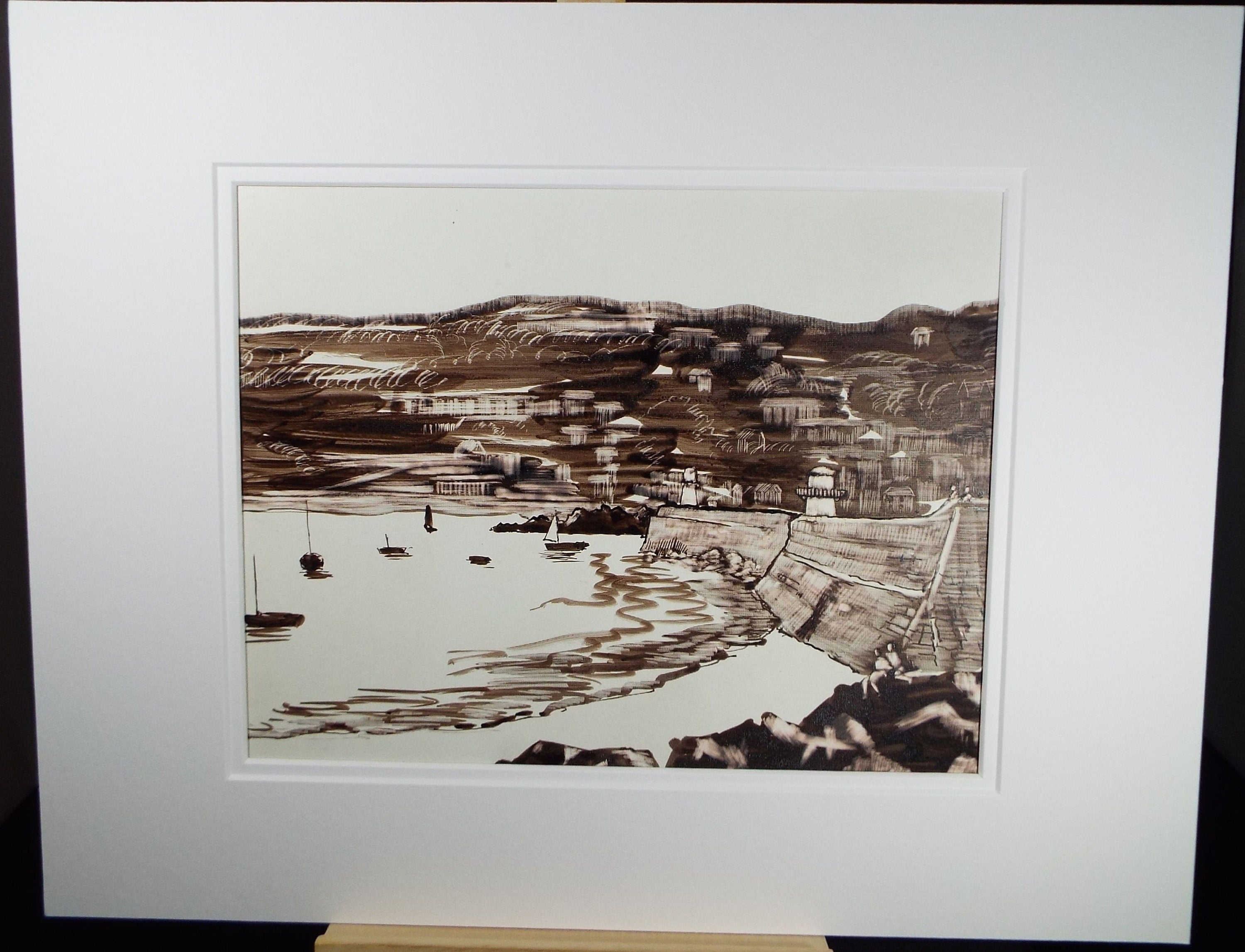 Original Etching, 'Coastal Scene', 1950's, Charles Frederick Way (1906-1981)