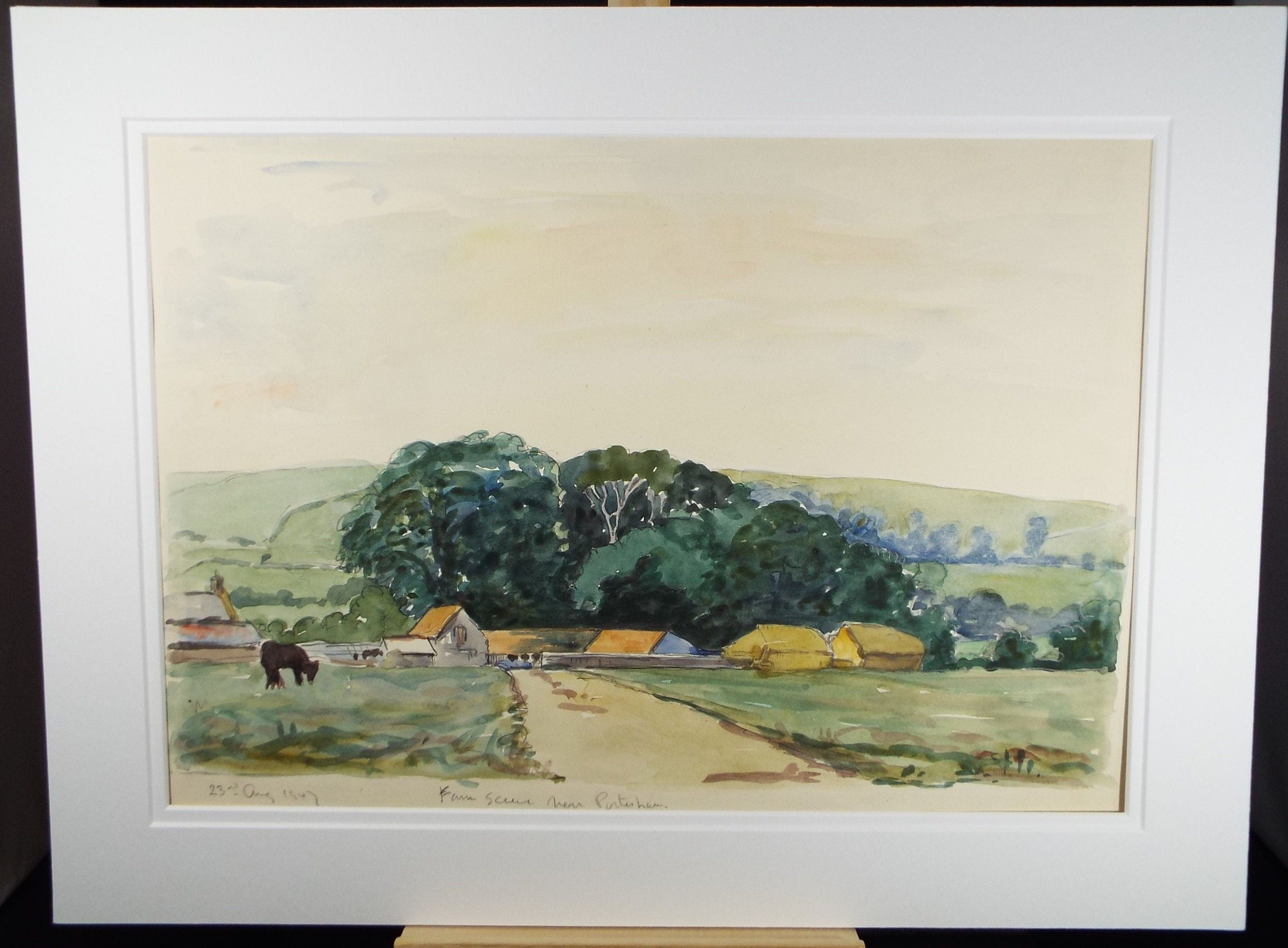 Original Watercolour, 'Near Petersham', Dated 1947, Charles Frederick Way (1906-1981)