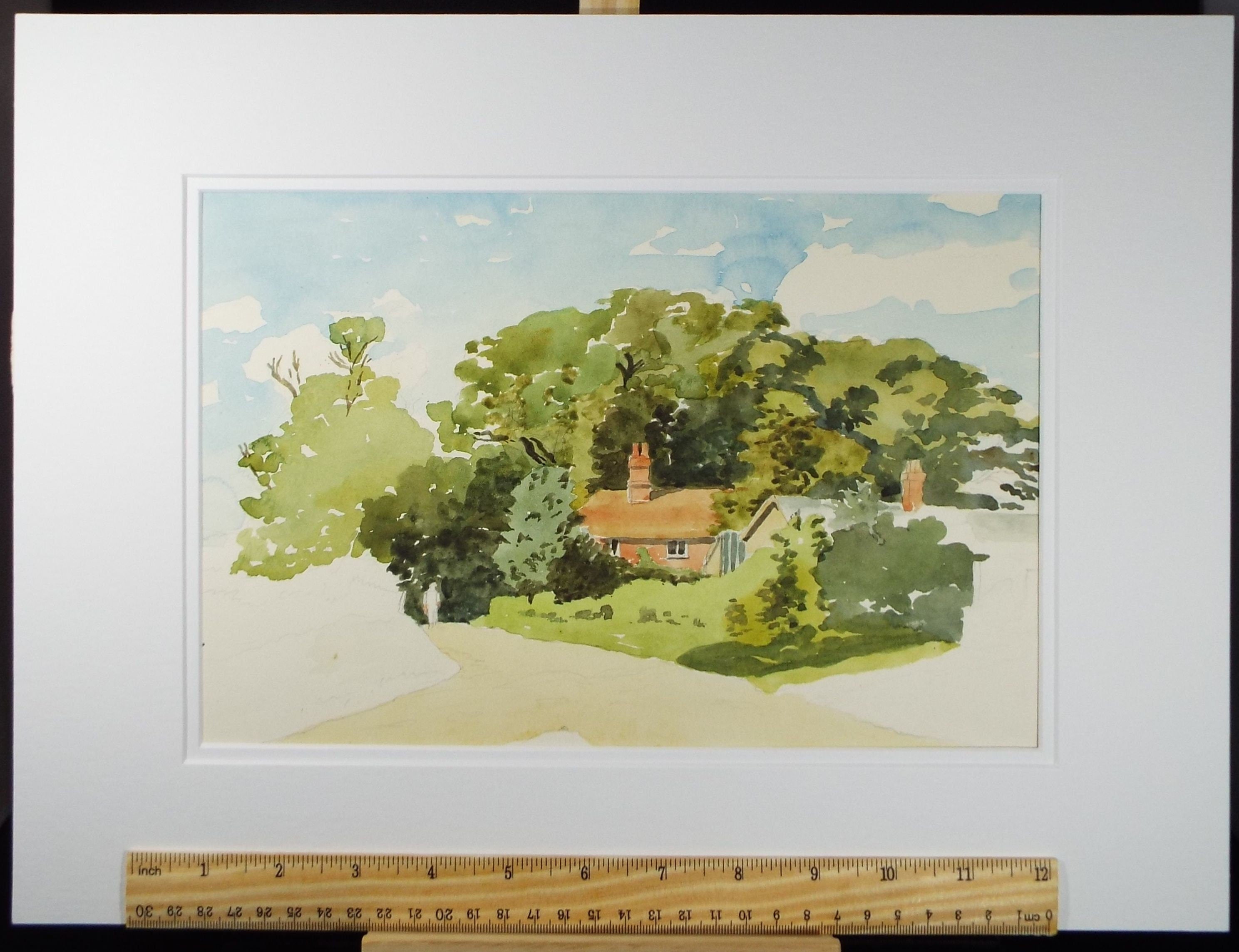 Original Watercolour, 'Cottage in the Woods', Circa 1950's, Charles Frederick Way (1906-1981)