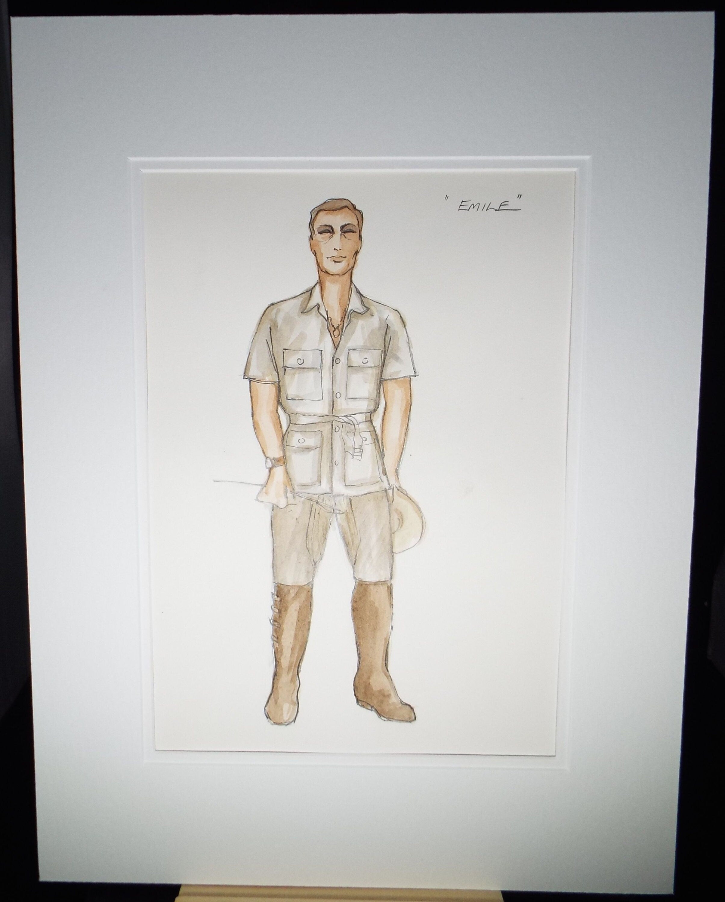 Original Watercolour, 'South Pacific -Emile', 1988, Terry Parsons