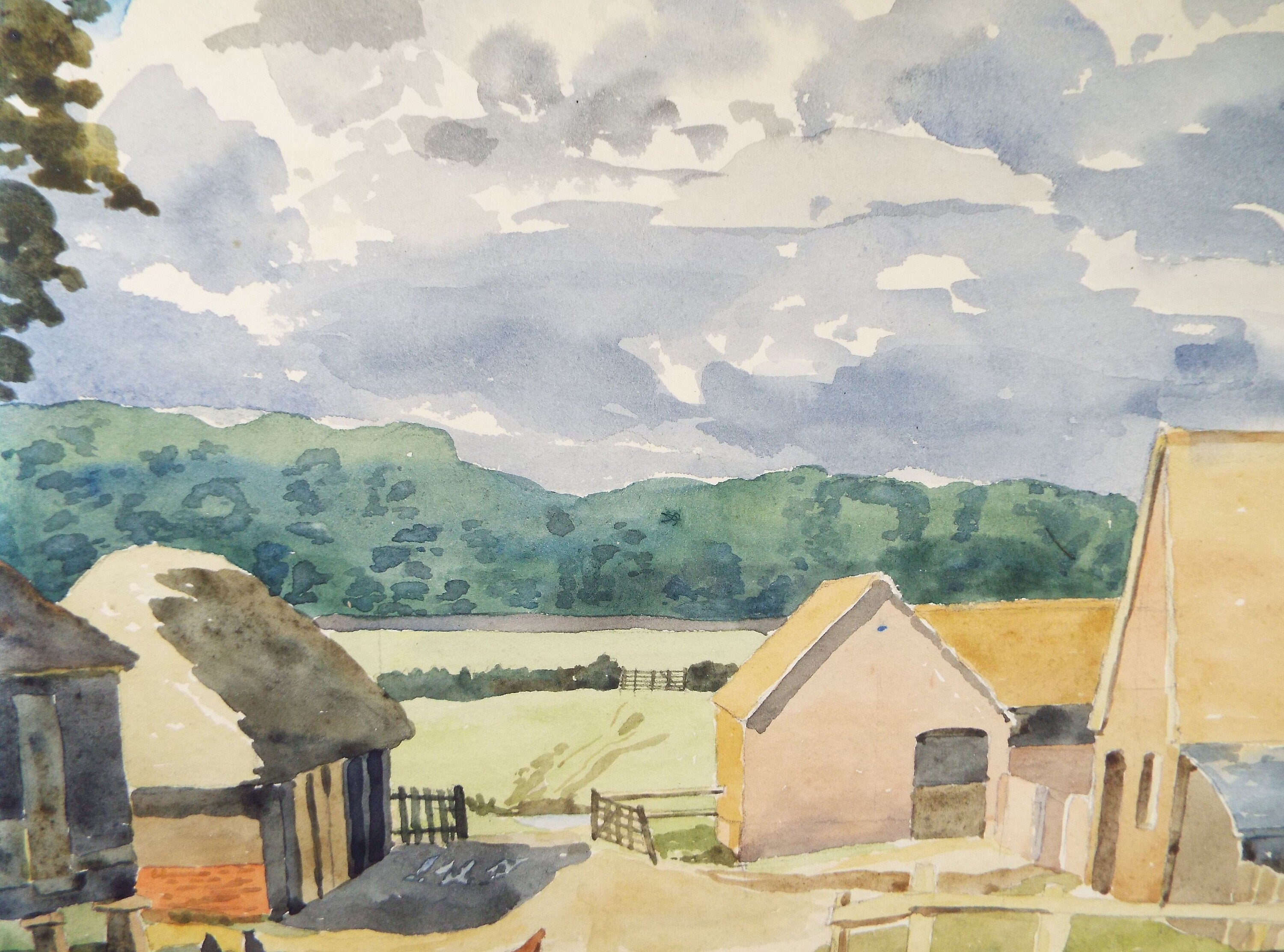 Original Watercolour, 'Lyeheath, Southwick', Dated 1946, Charles Frederick Way (1906-1981)