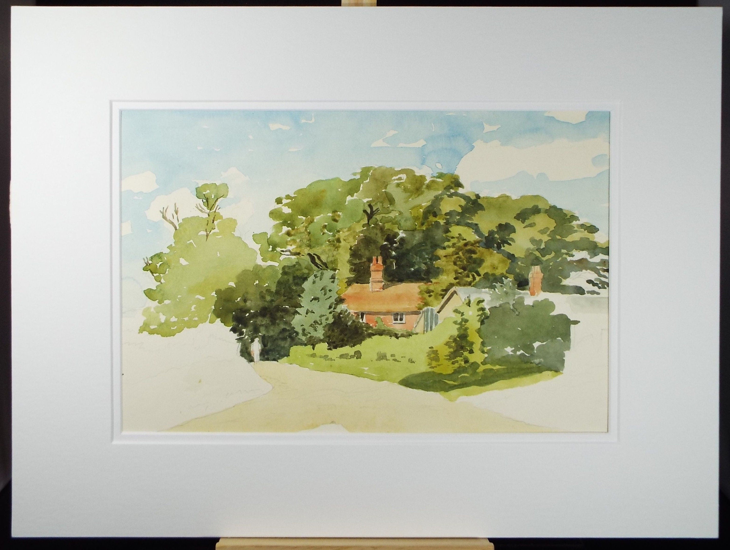 Original Watercolour, 'Cottage in the Woods', Circa 1950's, Charles Frederick Way (1906-1981)