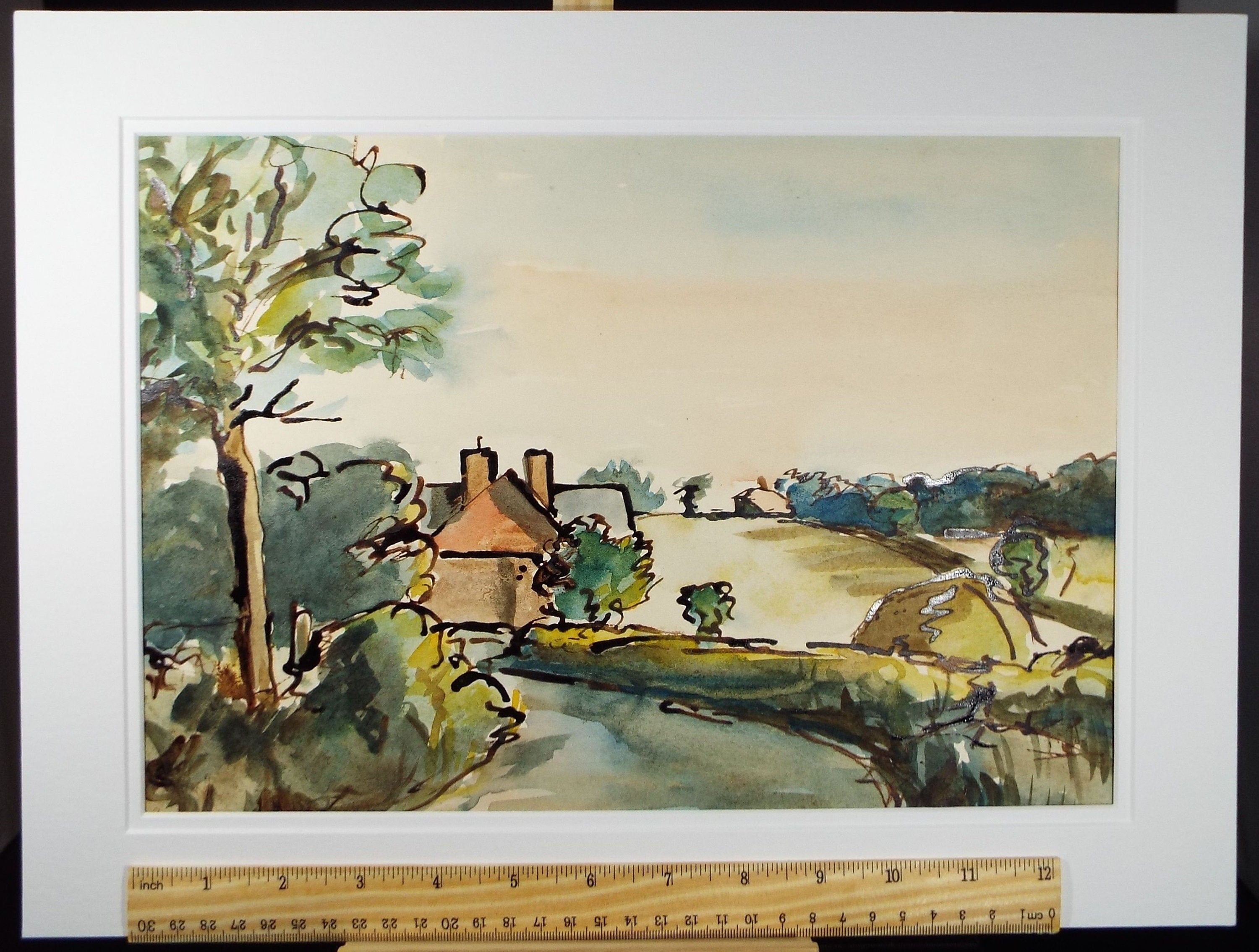 Original Watercolour, 'Country Cottage', Circa 1950's, Charles Frederick Way (1906-1981)