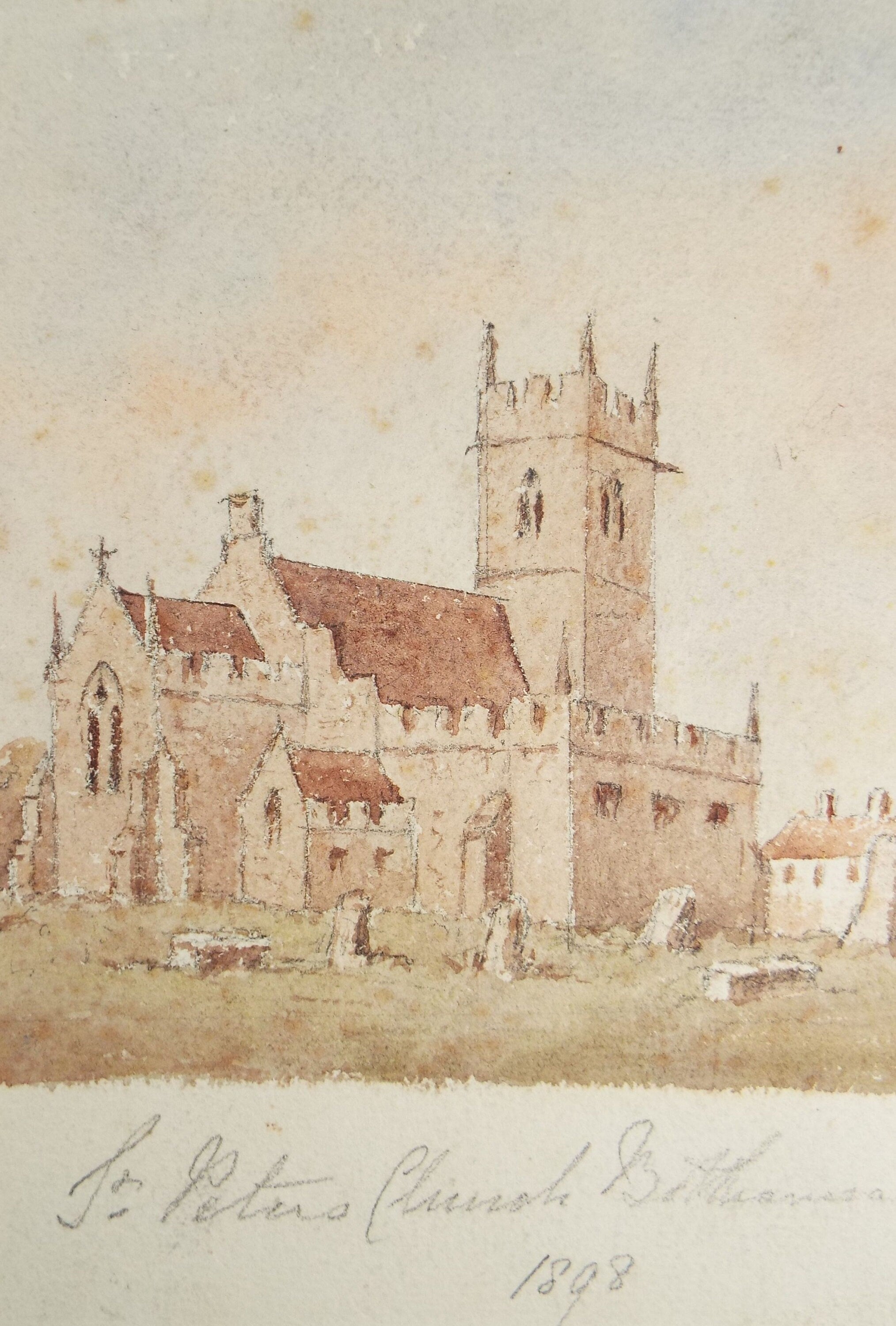 Original Watercolour, 'Our Lady, Bothamstall', dated 1898, Artist Unknown