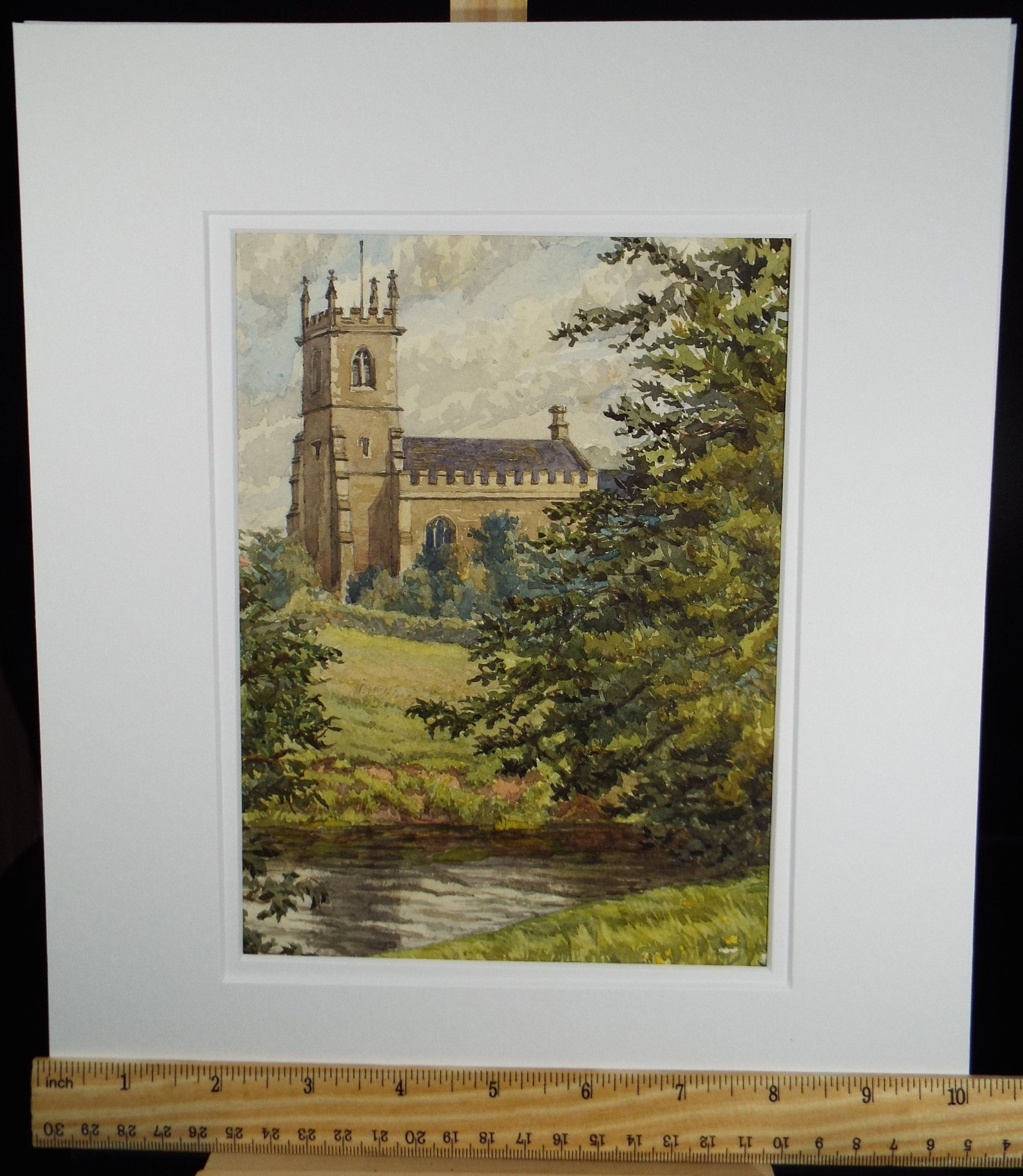 Original Watercolour, 'Our Lady, Bothamstall', late 19th Century Artist Unknown